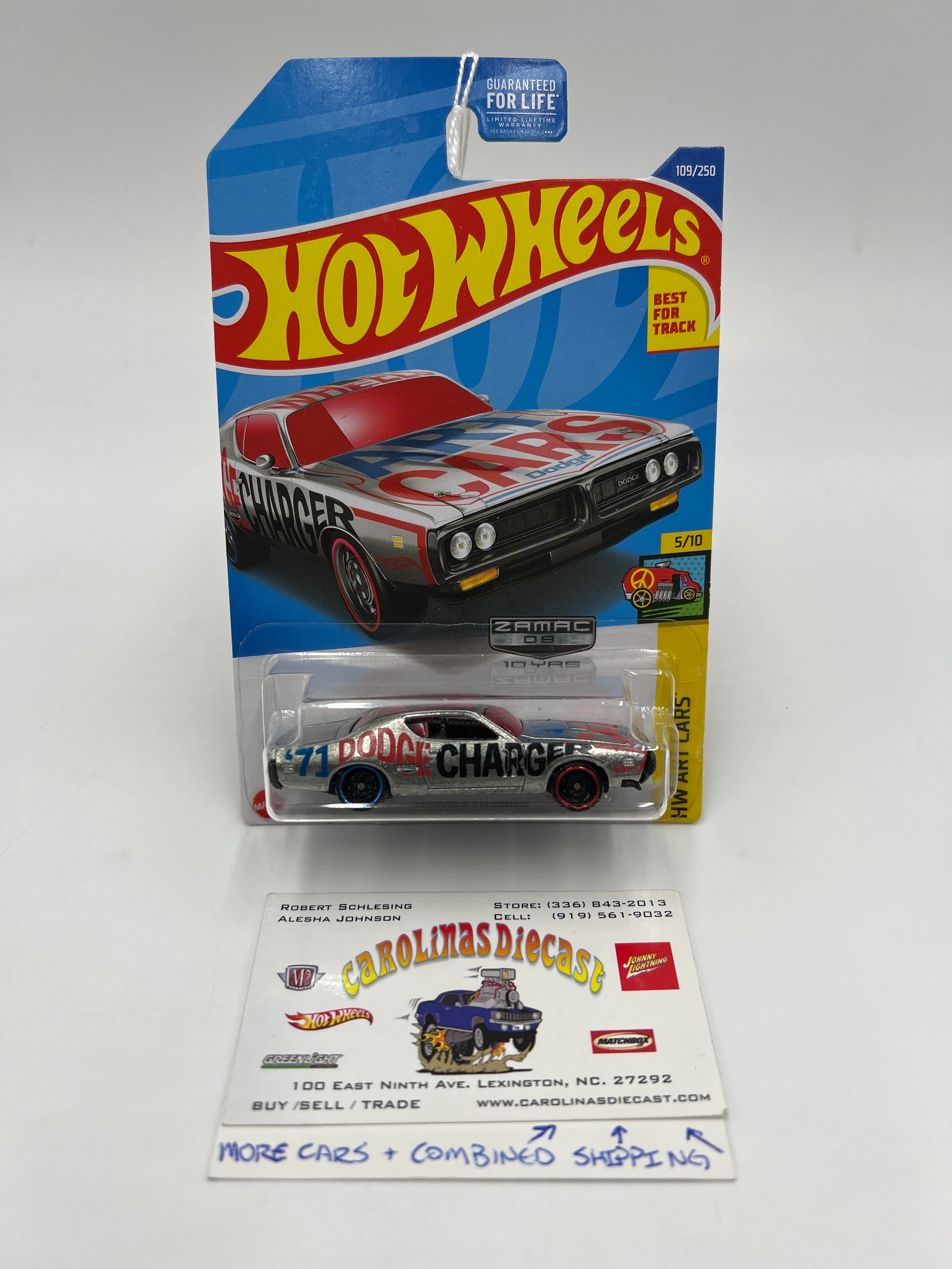 2022 Hot Wheels Art Cars Walmart Exclusive Zamac 06 #109 71 Dodge Charger 148i