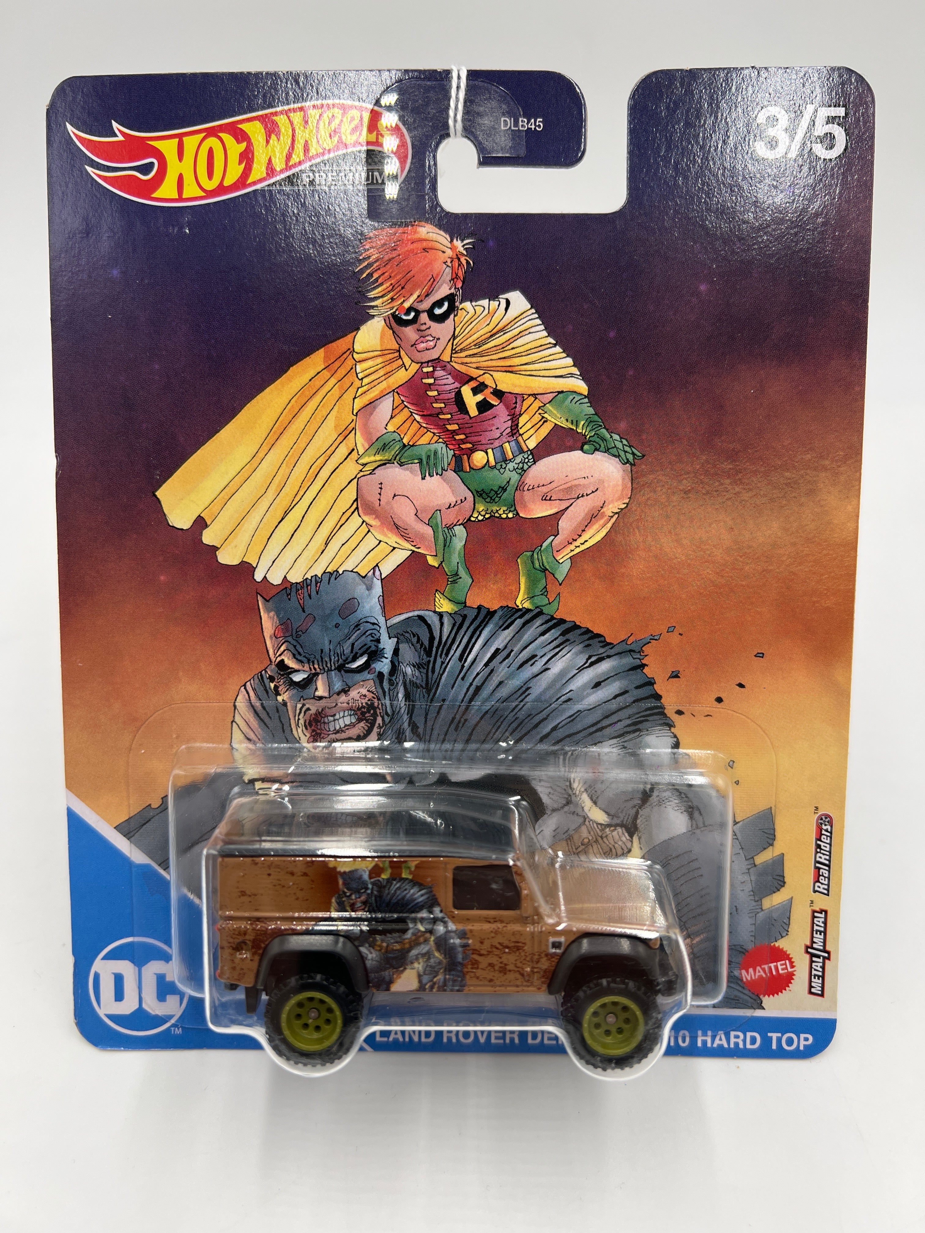 2022 Hot Wheels DC #3 Land Rover Defender 100 Hard Top Batman Brown 252i - Image 2