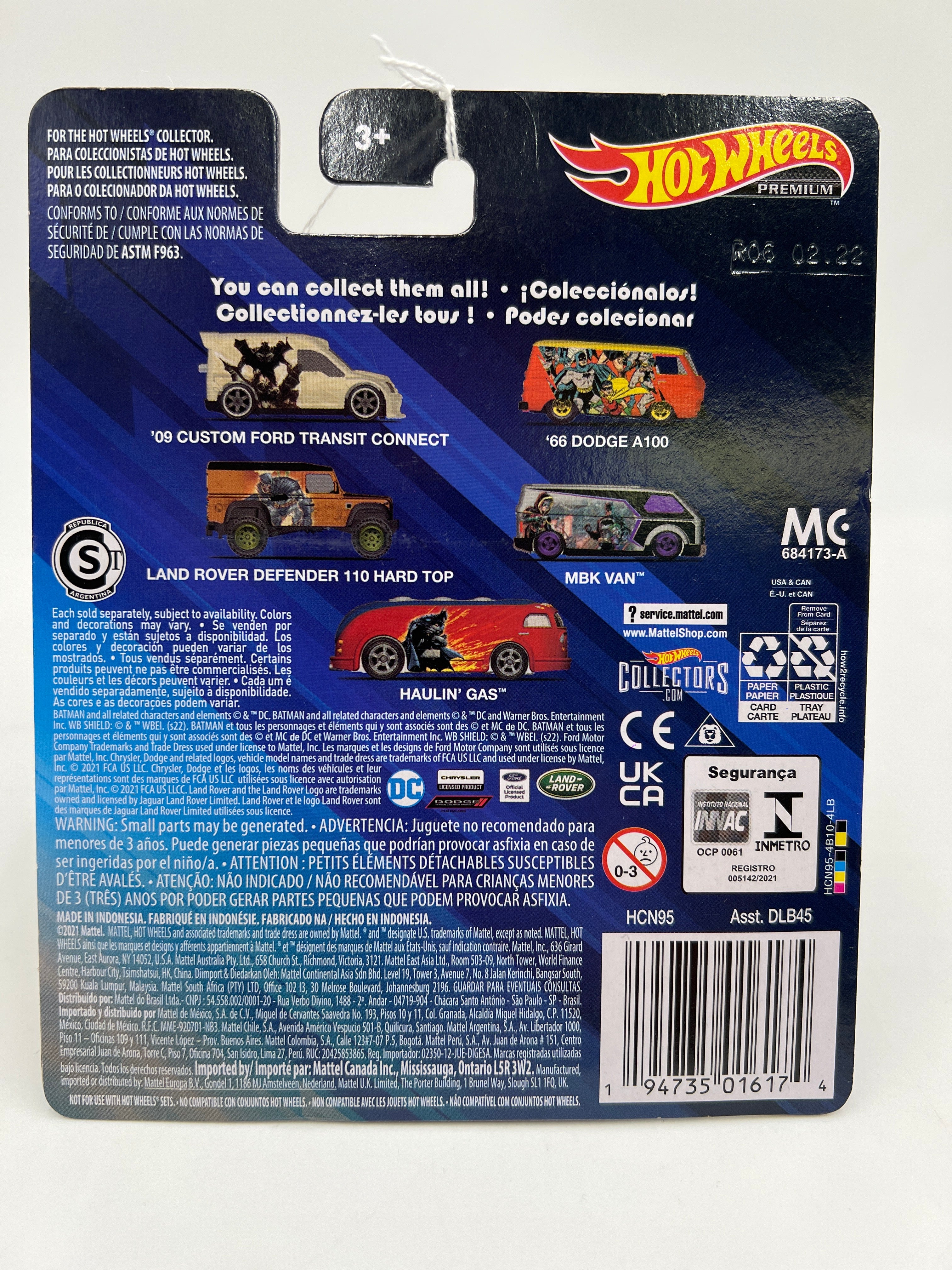 2022 Hot Wheels DC #3 Land Rover Defender 100 Hard Top Batman Brown 252i - Image 6