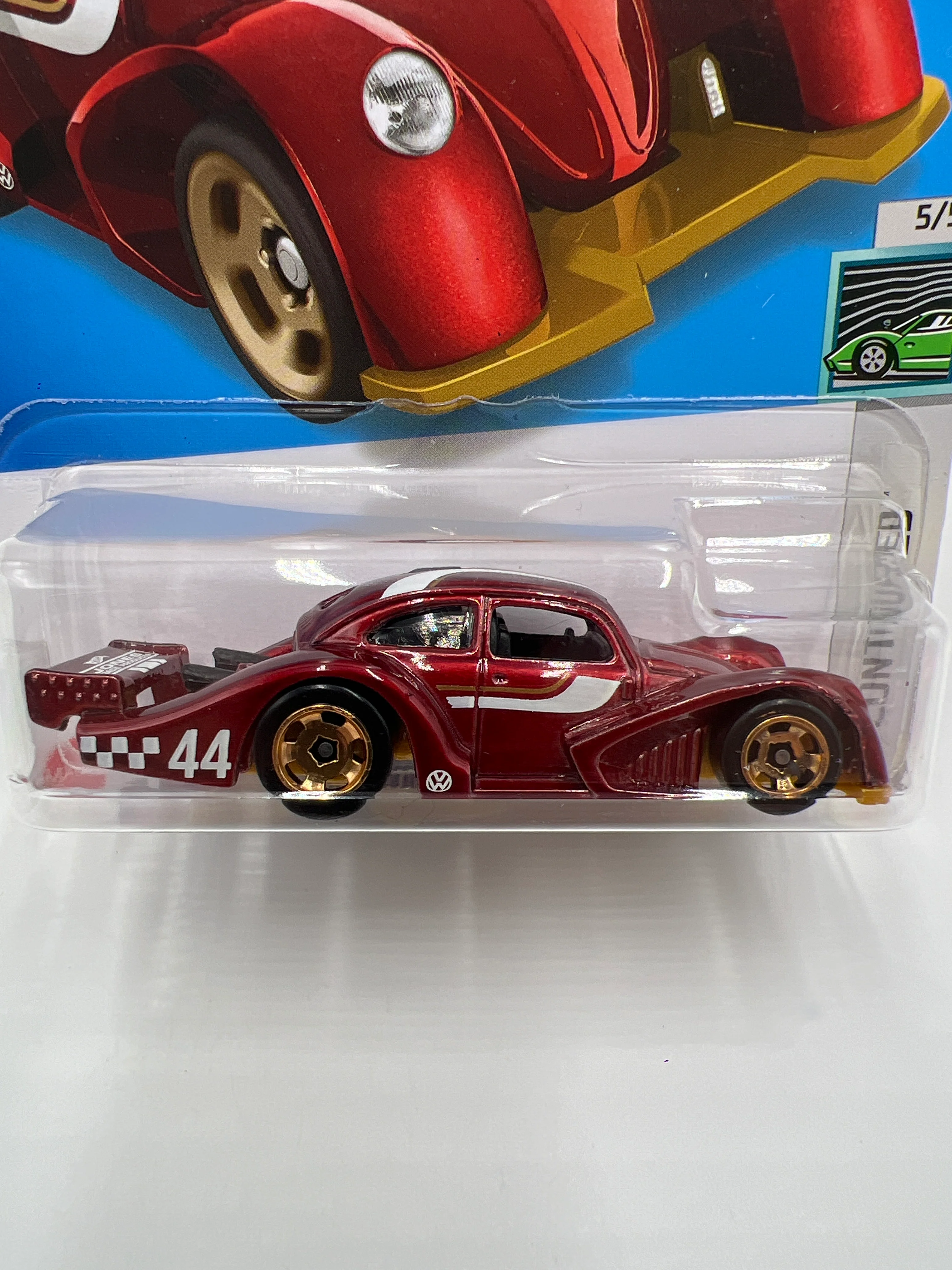 2022 Hot Wheels Contoured #142 Volkswagen Kafer Racer Red 96C - Image 2