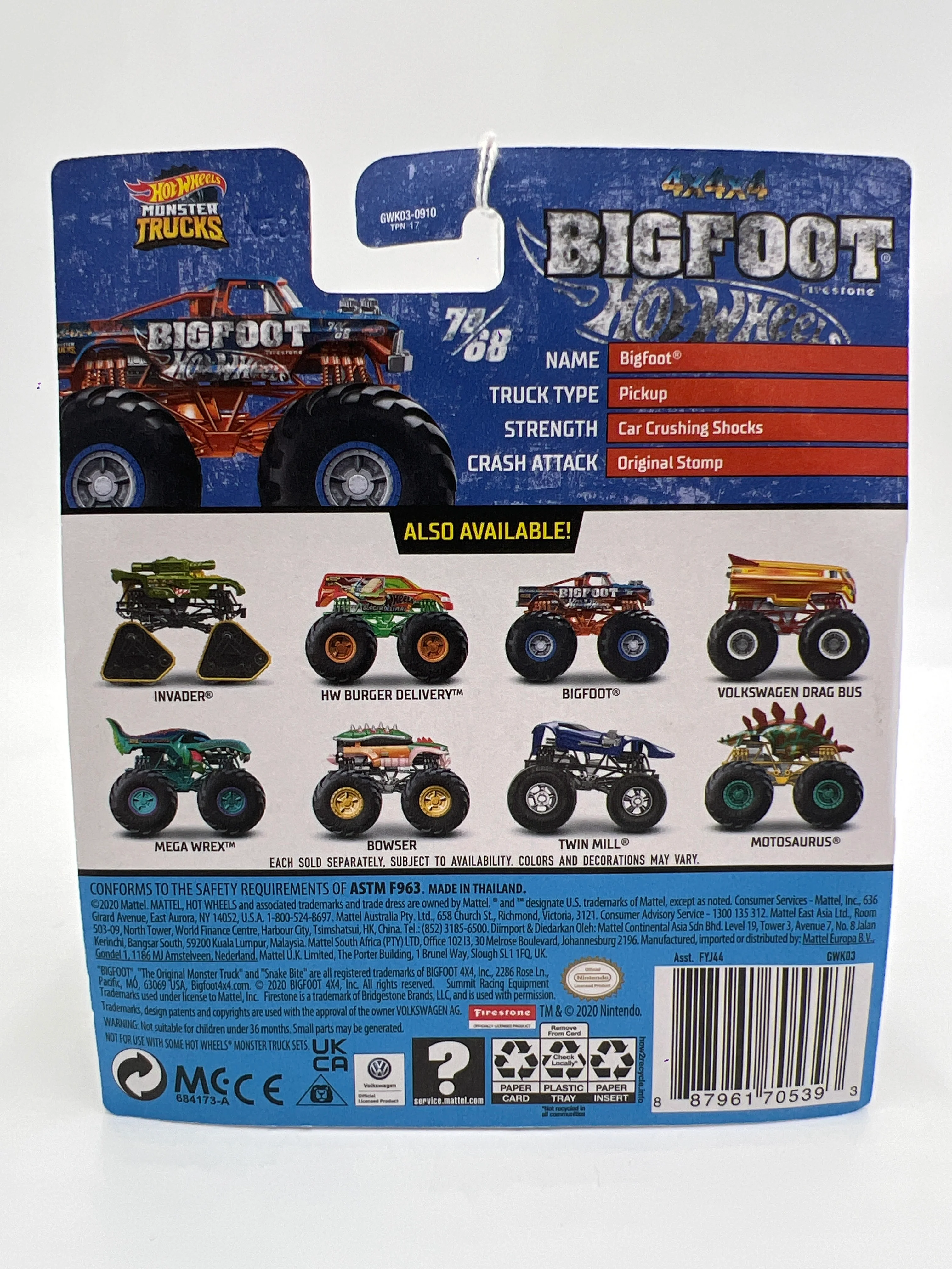 2021 Hot Wheels Monster Trucks HW MT Live #28 Bigfoot 133G - Image 6