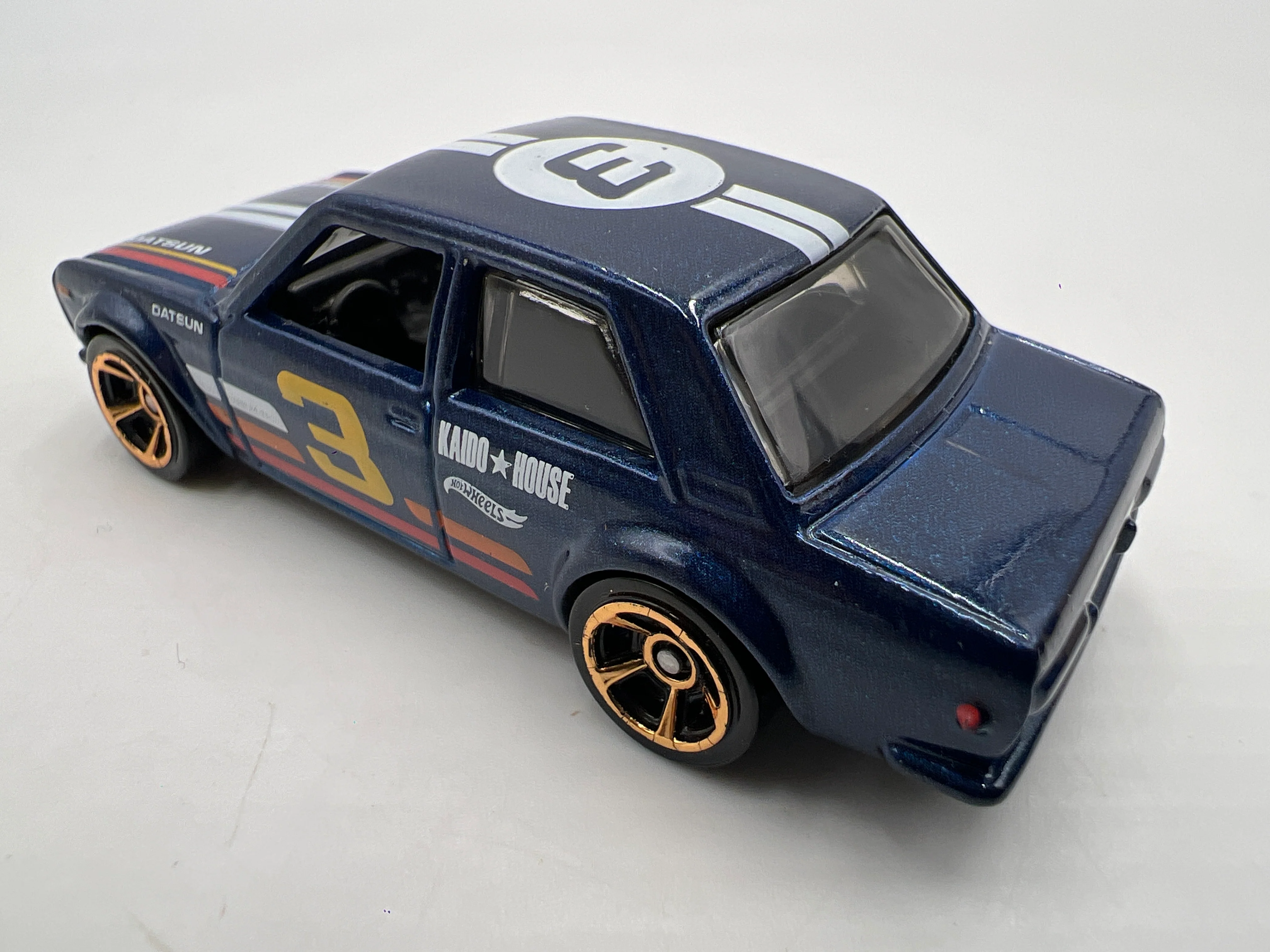 2022 Hot Wheels Mystery Models Series 1 #3 Chase 71 Datsun 510 Blue - Image 3