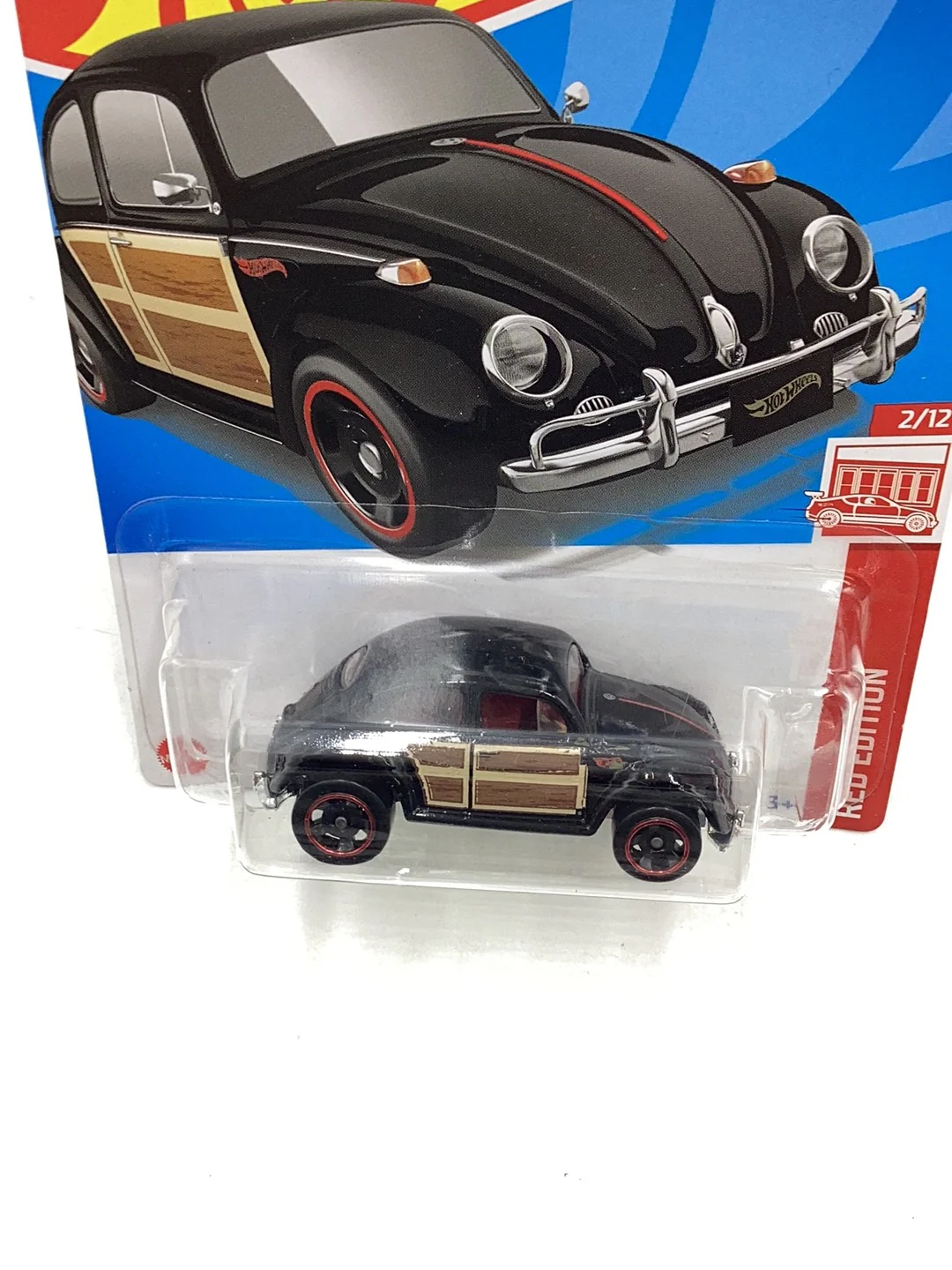 2022 Hot wheels Red edition Volkswagen Beetle #42 151B - Image 6
