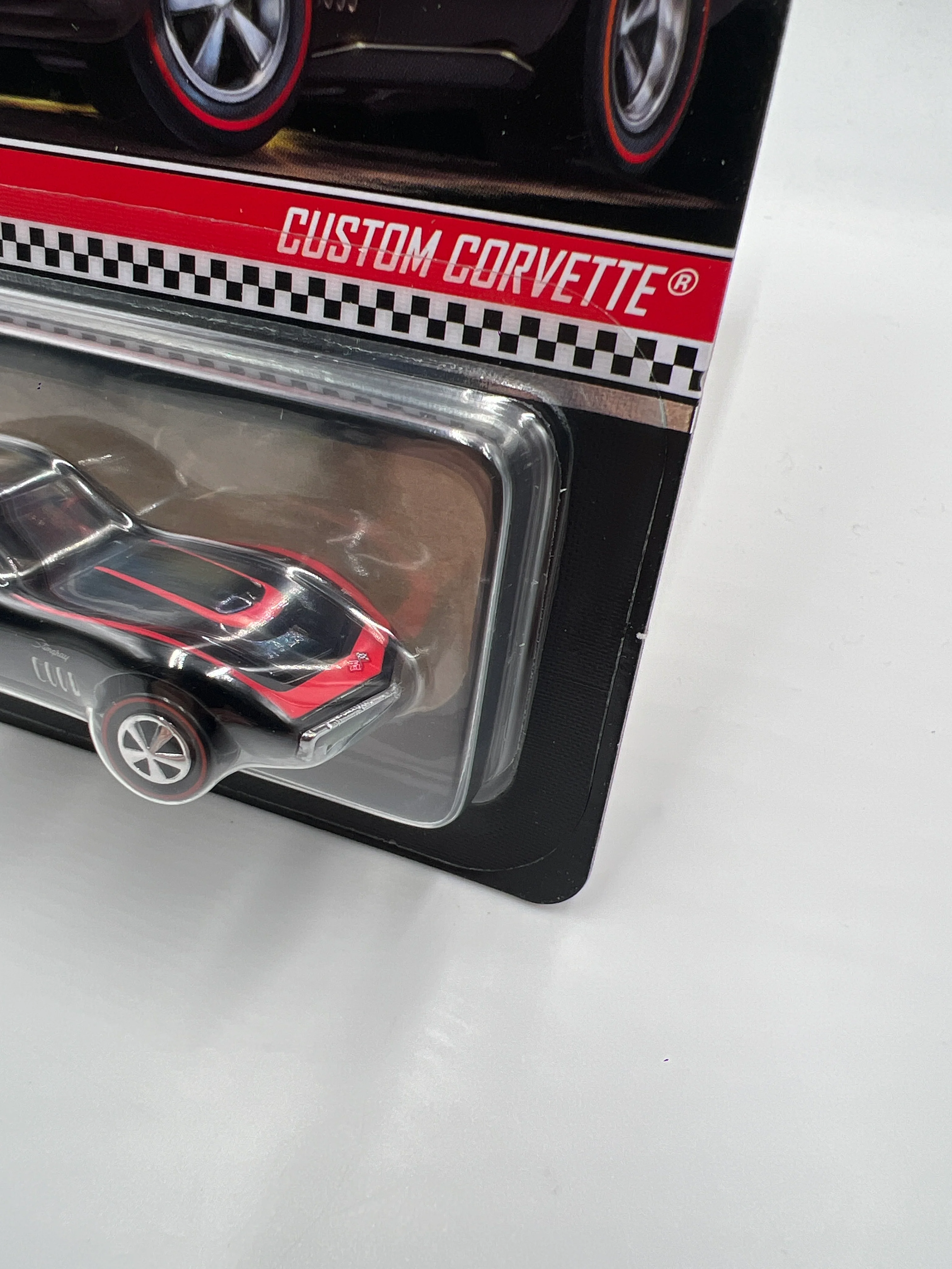2022 Hot Wheels RLC #5455/25000 Custom Corvette Black W/Protector - Image 4