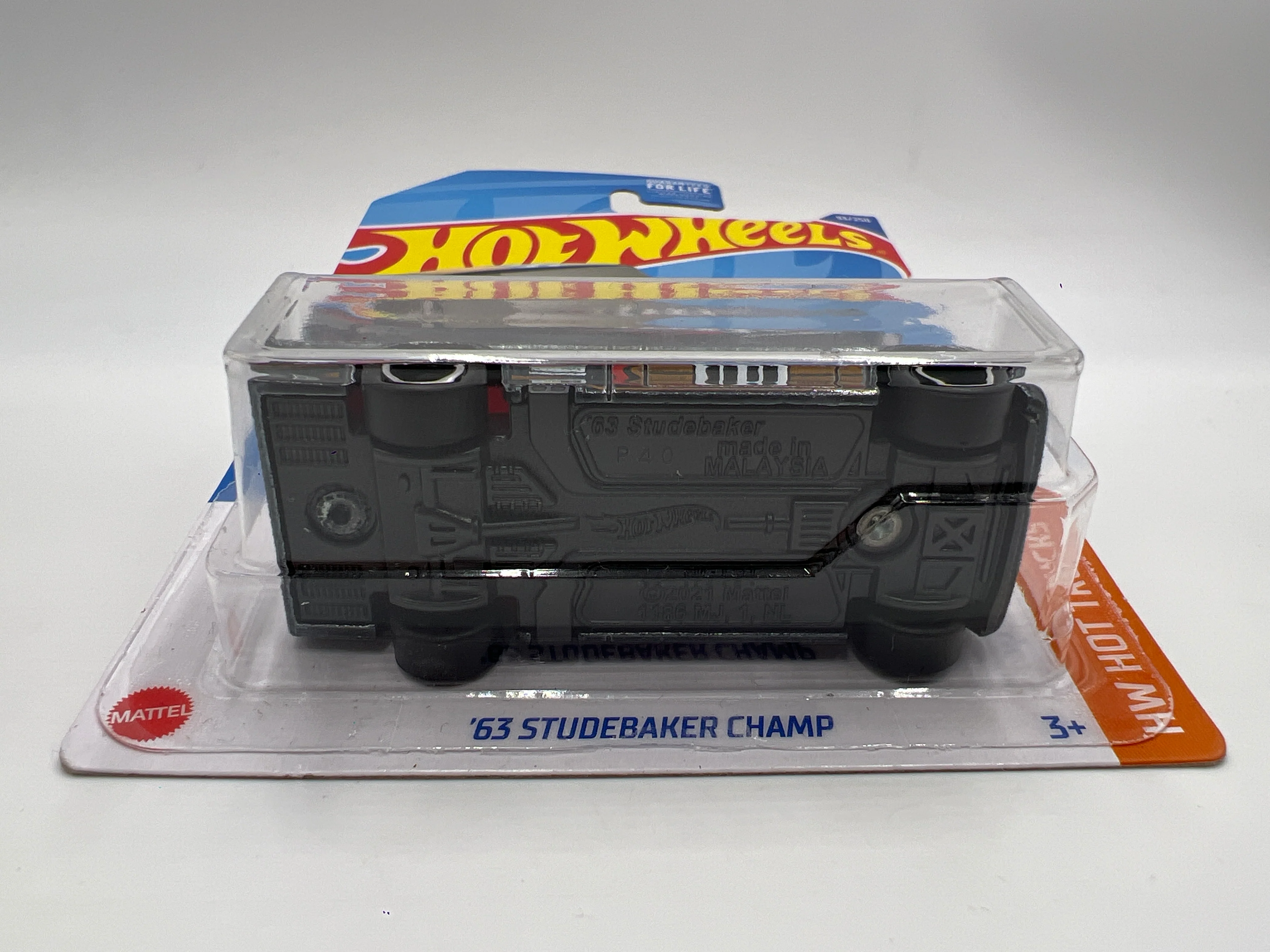 2022 Hot Wheels Super Treasure Hunt #93 63 Studebaker Champ Black W/Protector - Image 5