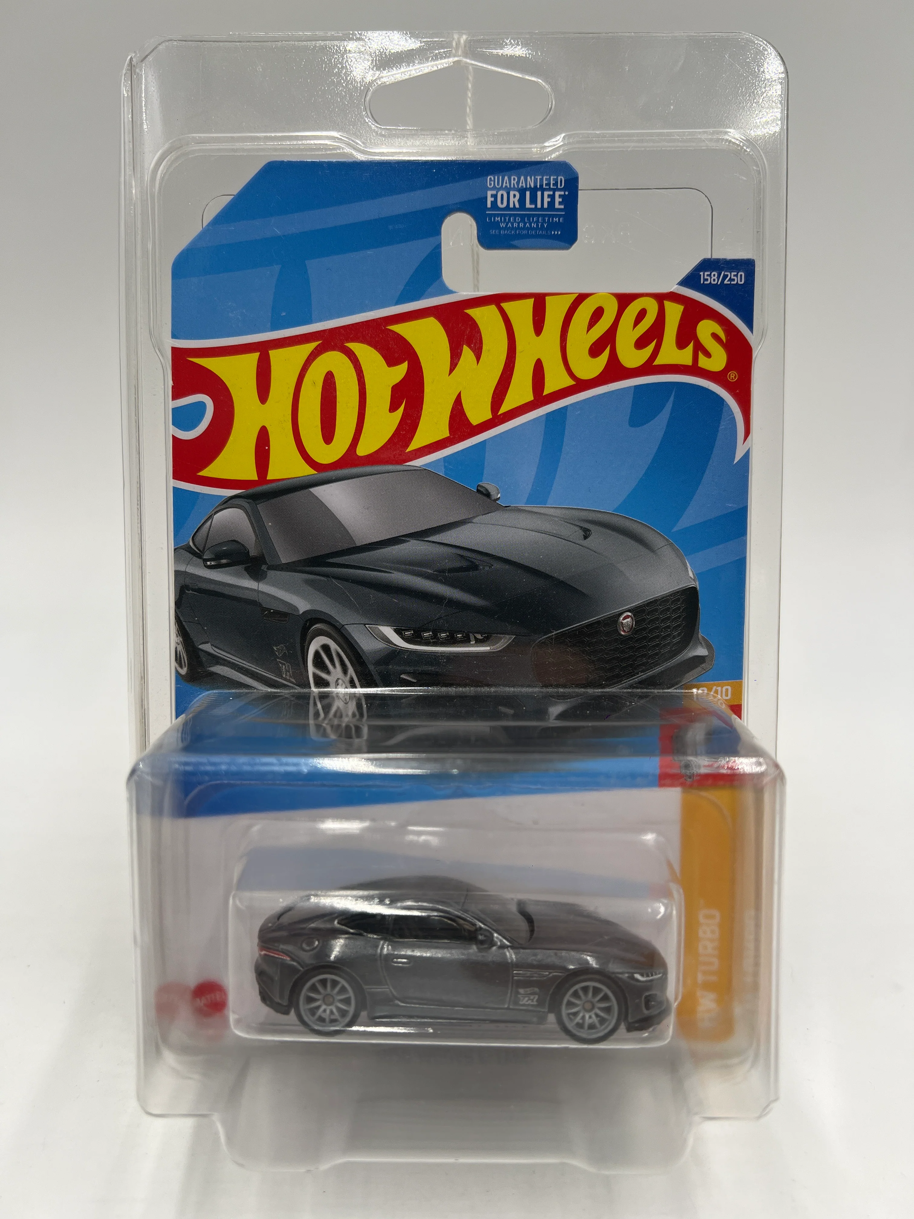 2022 Hot Wheels Super Treasure Hunt #158 2020 Jaguar F-Type Gray W/Protector - Image 7