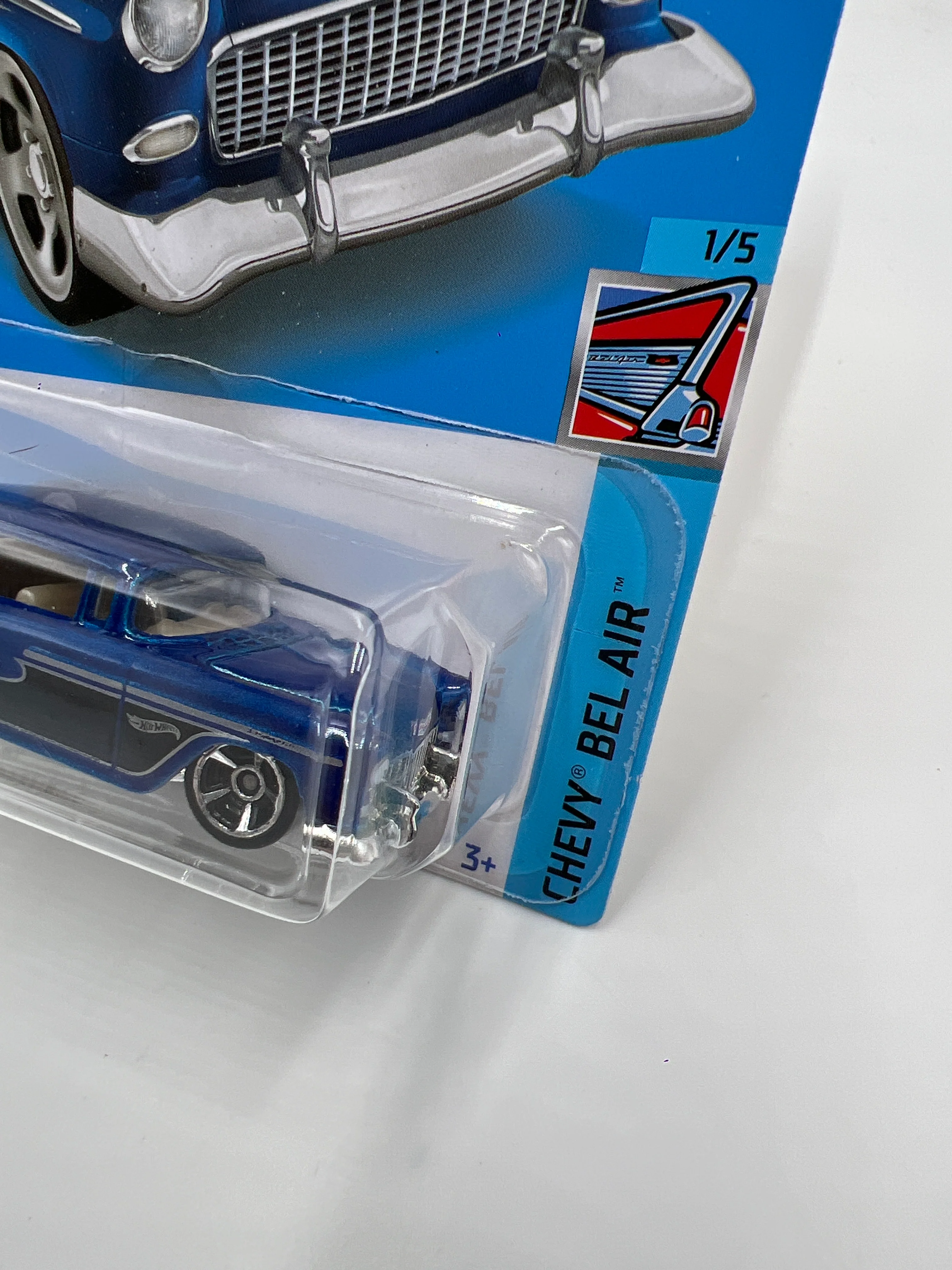 2022 Hot Wheels Chevy Bel Air #20 55 Chevy Blue 10B - Image 4