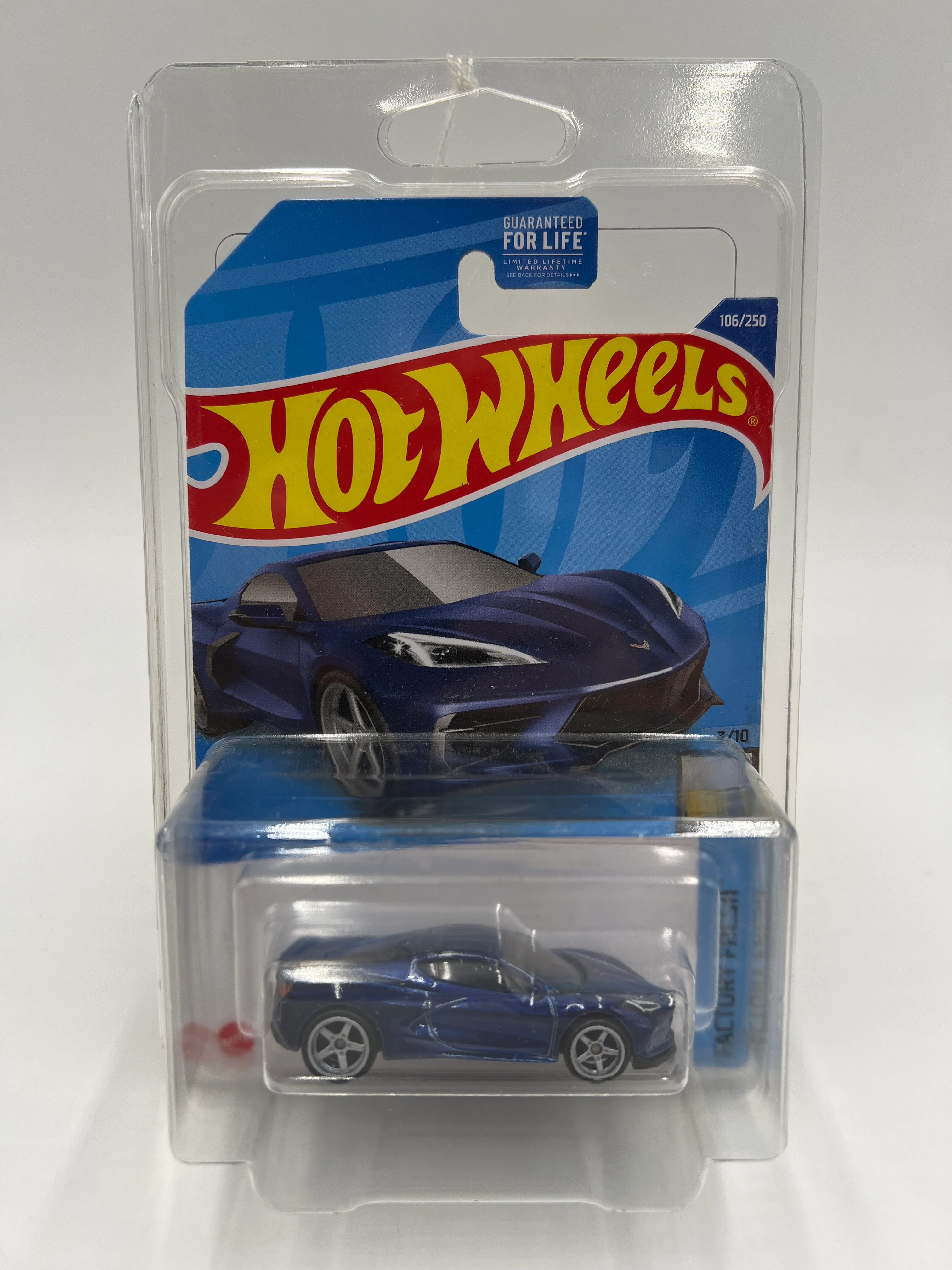 2022 Hot Wheels Super Treasure Hunt #106 2020 Corvette Blue W/Protector - Image 8