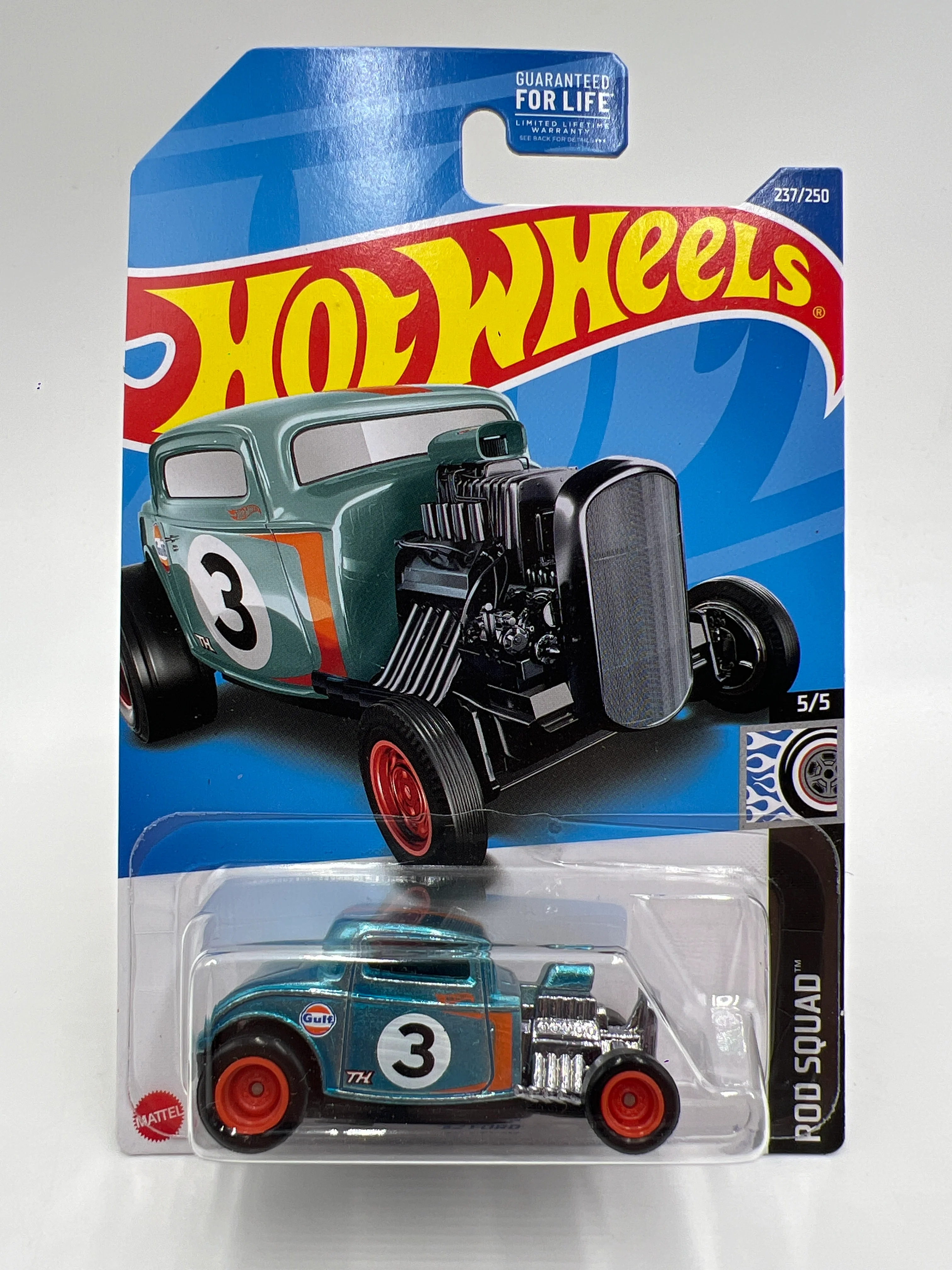 2022 Hot Wheels Super Treasure Hunt #237 32 Ford Gulf Blue W/Protector