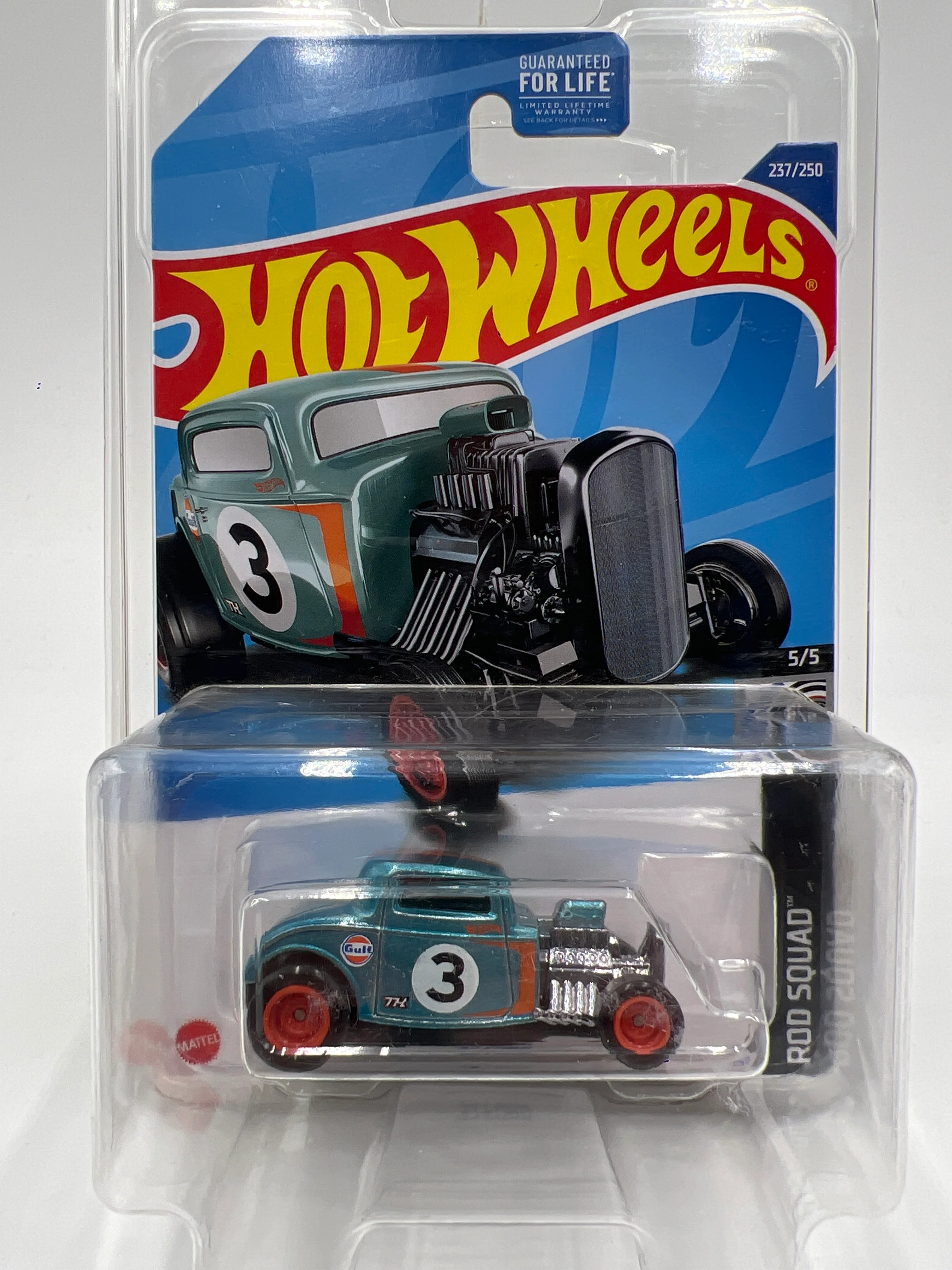 2022 Hot Wheels Super Treasure Hunt #237 32 Ford Gulf Blue W/Protector - Image 9