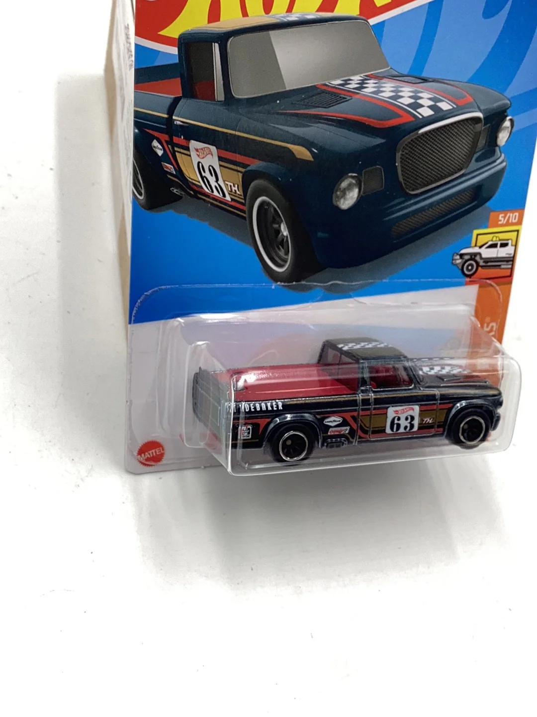 2022  hot wheels super treasure hunt 63 Studebaker Champ W/ Protector - Image 3