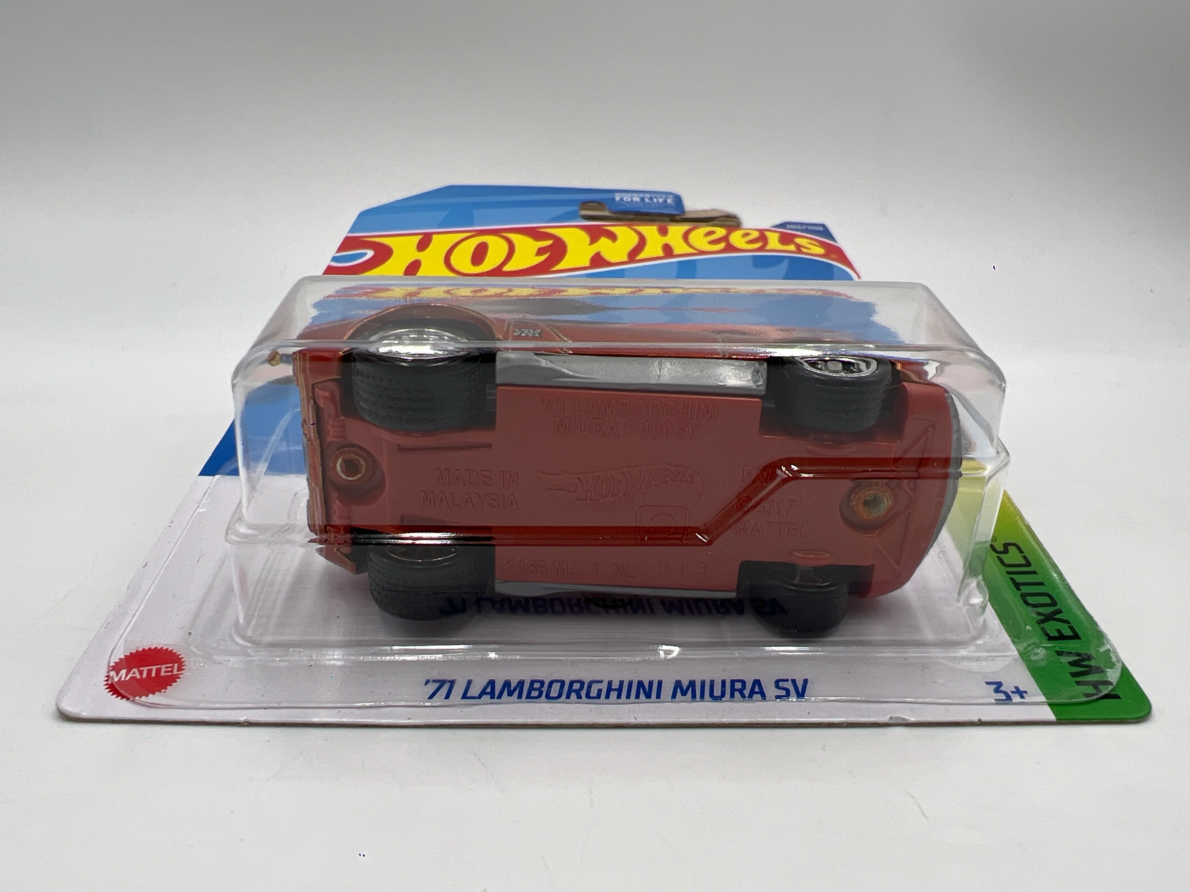 2022 Hot Wheels Super Treasure Hunt #202 71 Lamborghini Miura SV Orange W/Protector J-Hook Vein - Image 7
