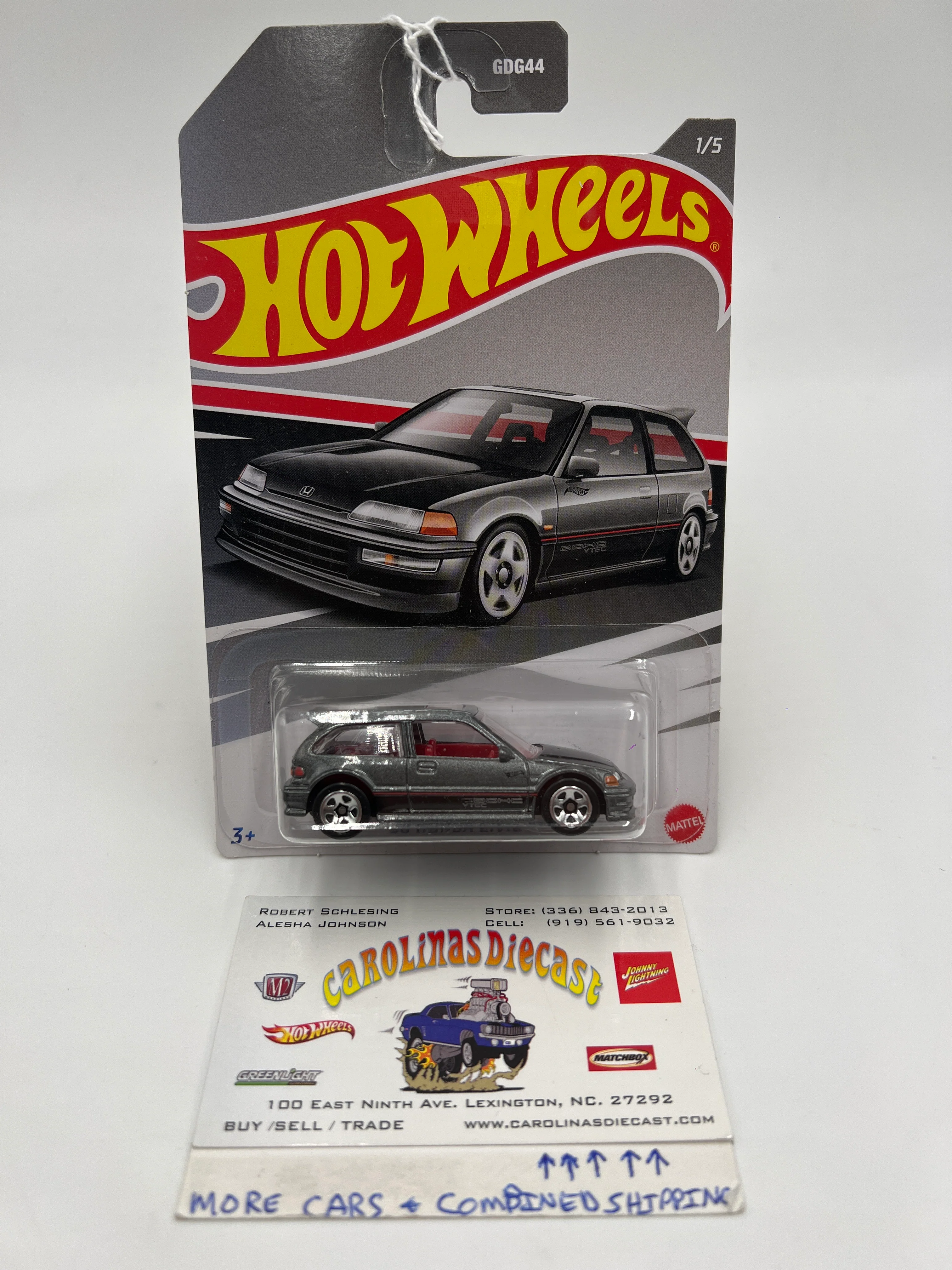 2022 Hot Wheels Honda Civic Anniversary Series #1 90 Honda Civic EF Gray 155E