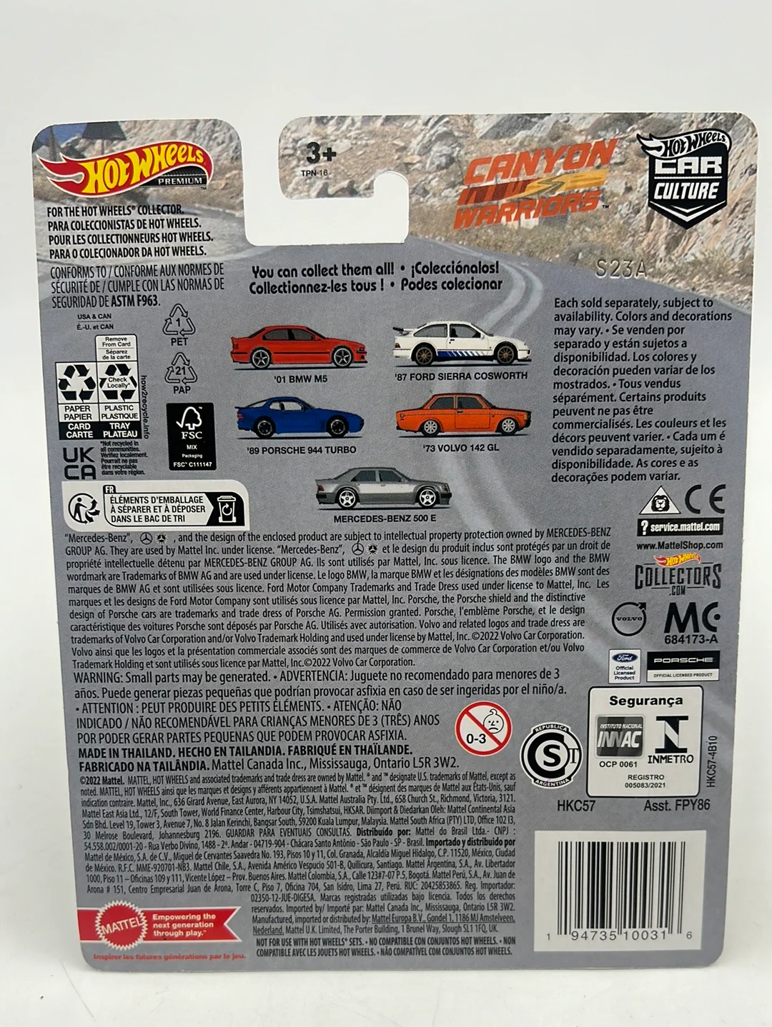 2023 Hot Wheels Car Culture Mercedes Benz 500 E CHASE - Image 6