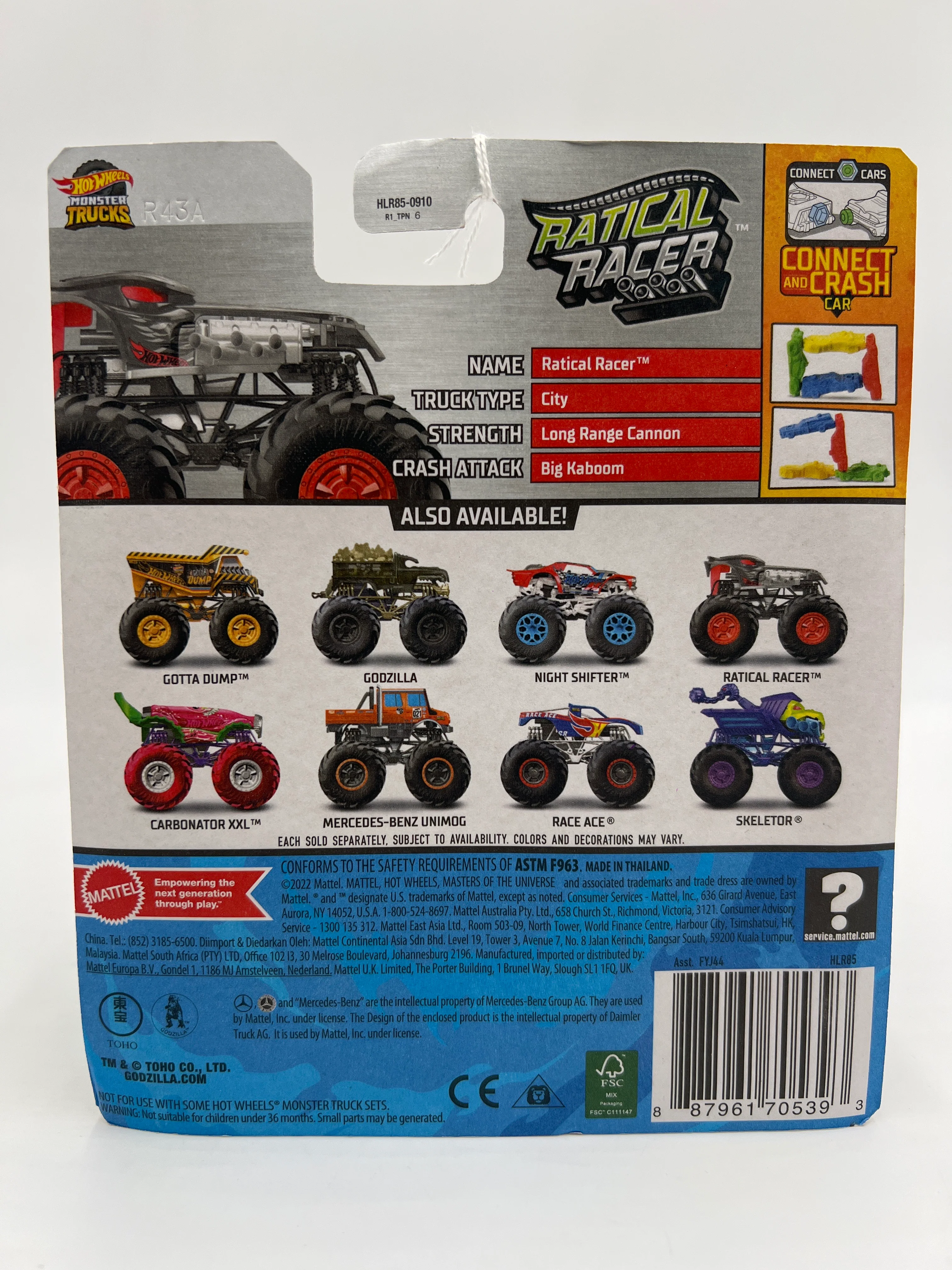 2023 Hot Wheels Monster Trucks Beast Bashers #2 Ratical Racer 133i - Image 6
