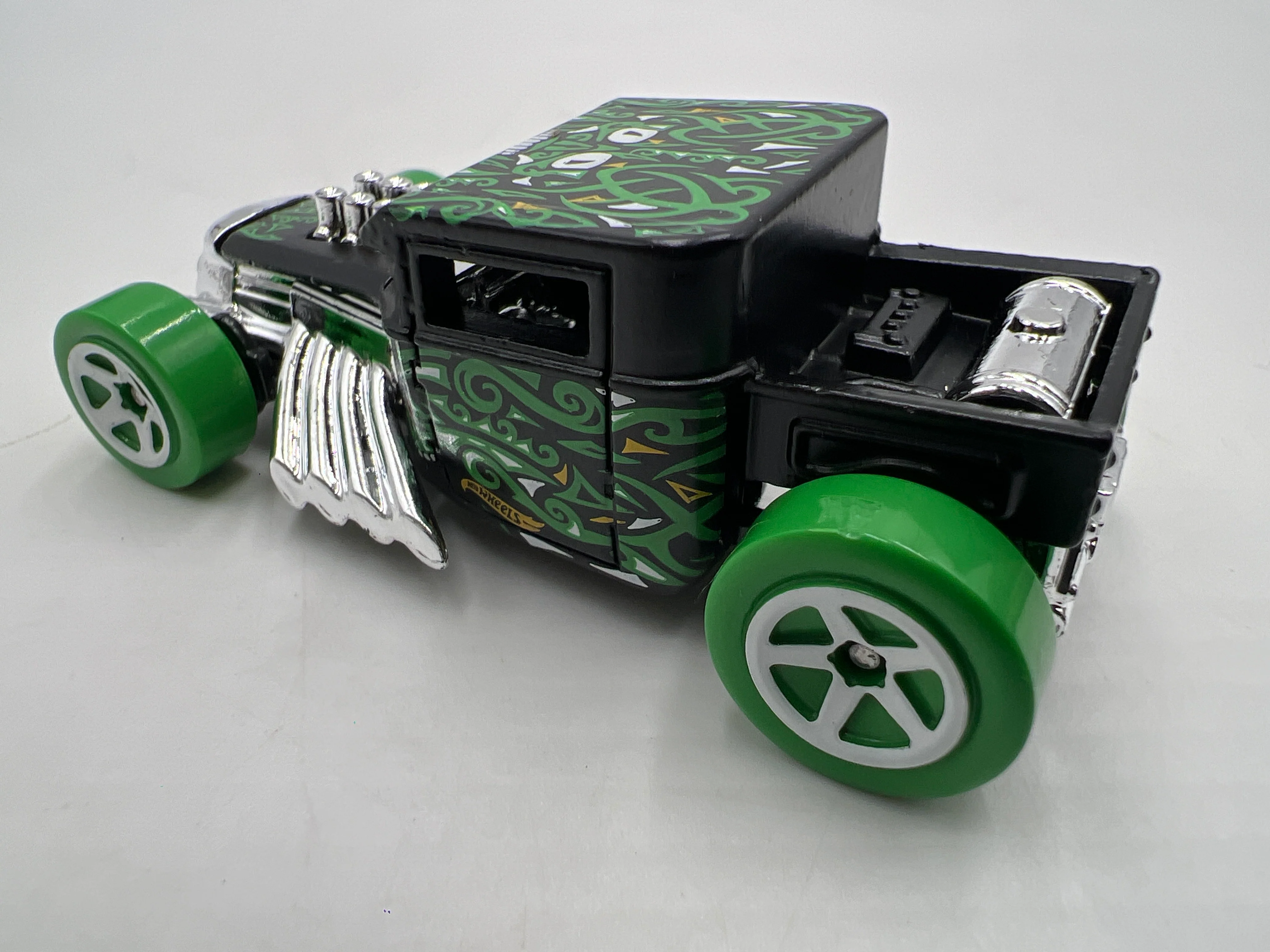 2023 Hot Wheels Mystery Models Series 2 #4 Bone Shaker Black/Green - Image 3