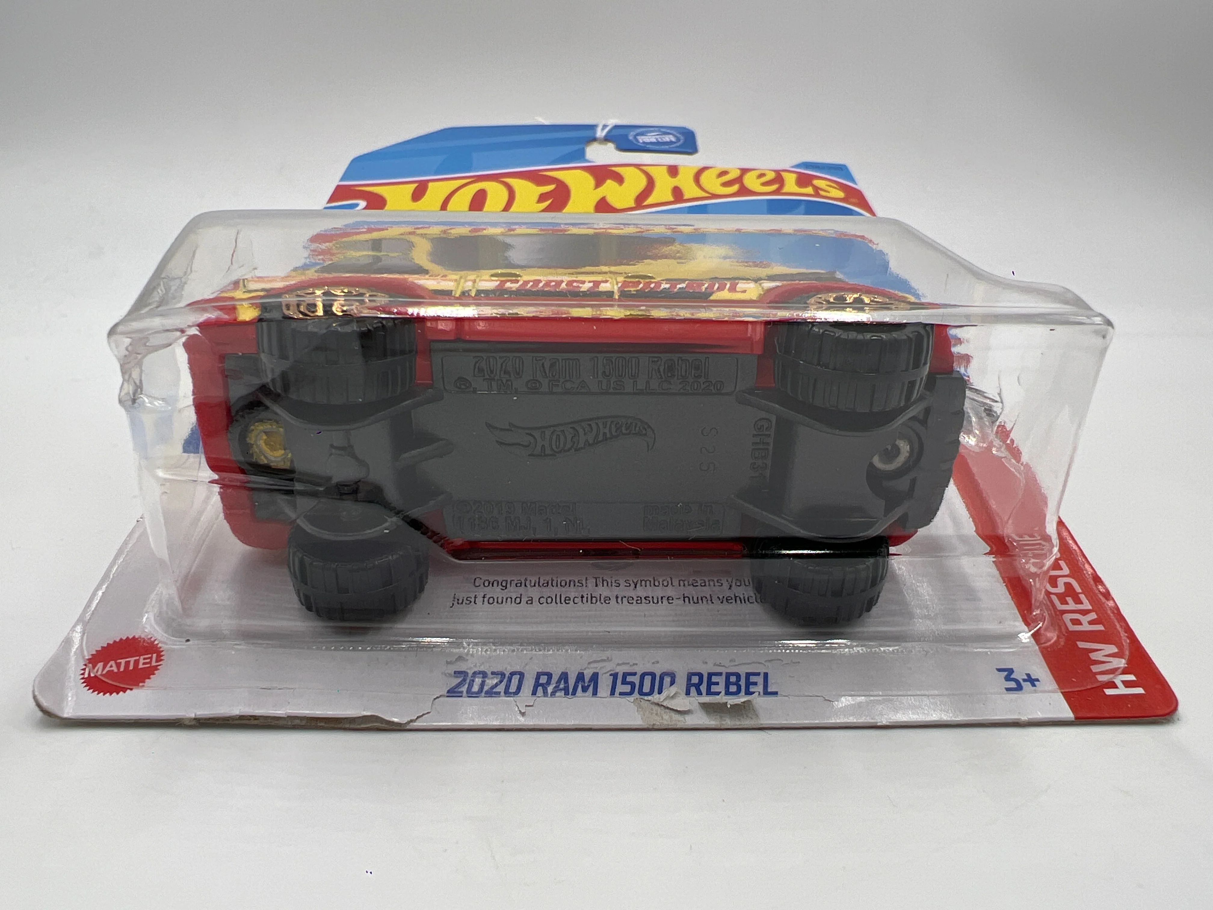 2023 Hot Wheels Rescue Treasure Hunt #238 2020 Ram 1500 Rebel Yellow Bad Card 274C - Image 6