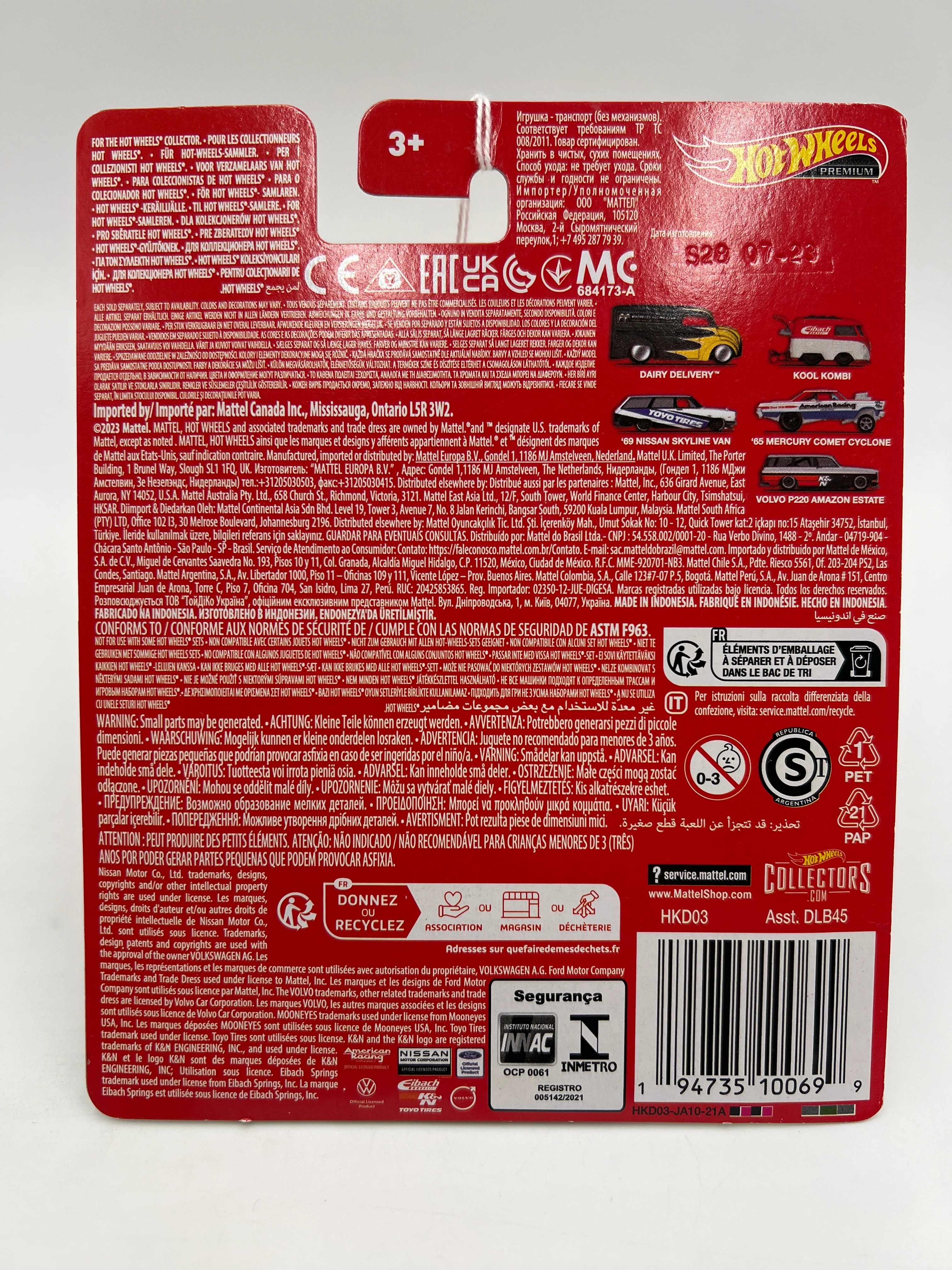 2023 Hot Wheels Pop Culture #2 Eibach Kool Kombi Red/White 262B - Image 6