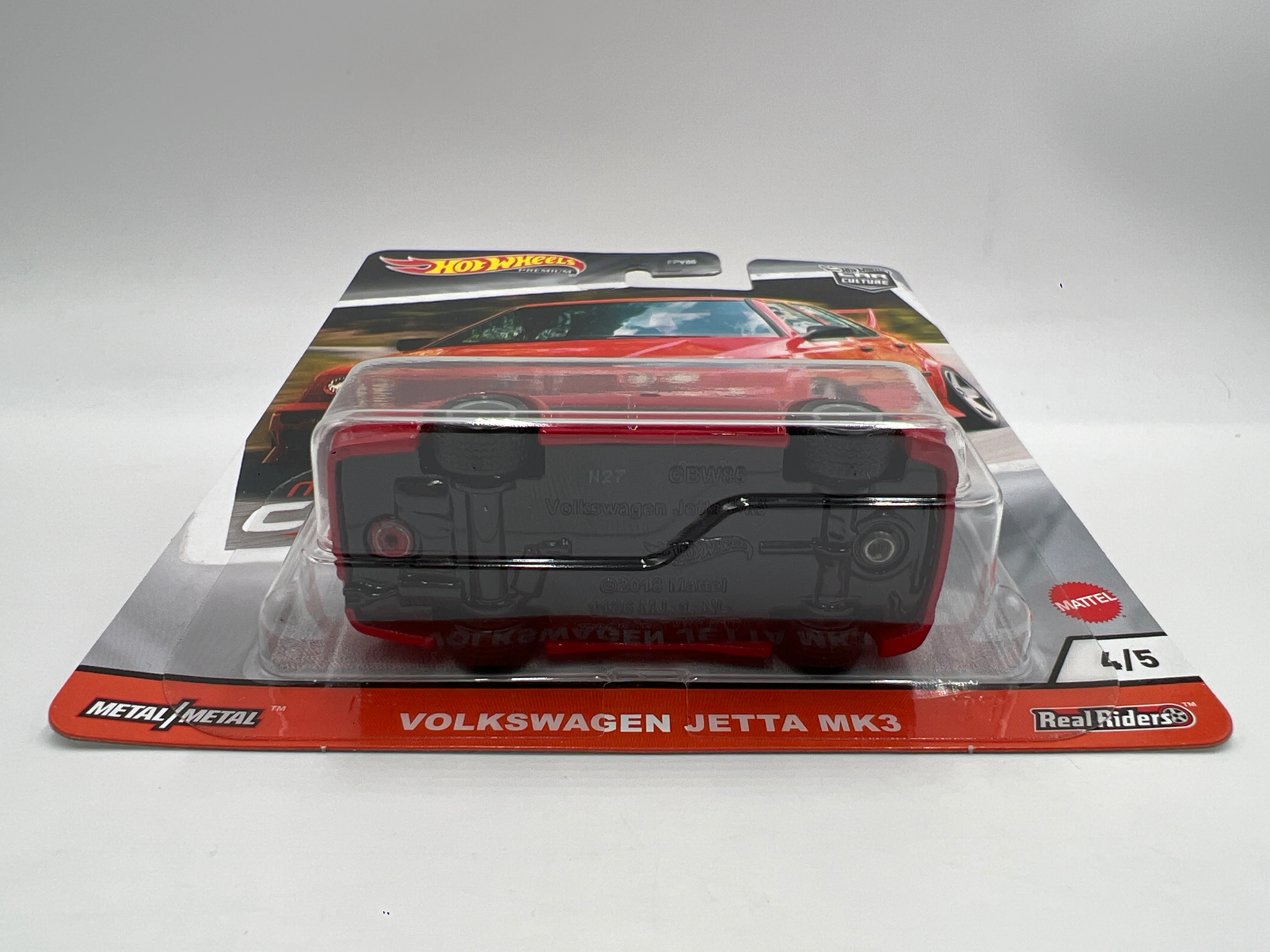 Hot Wheels Premium Modern Classics #4 Volkswagen Jetta MK3 Red W/Protector - Image 5