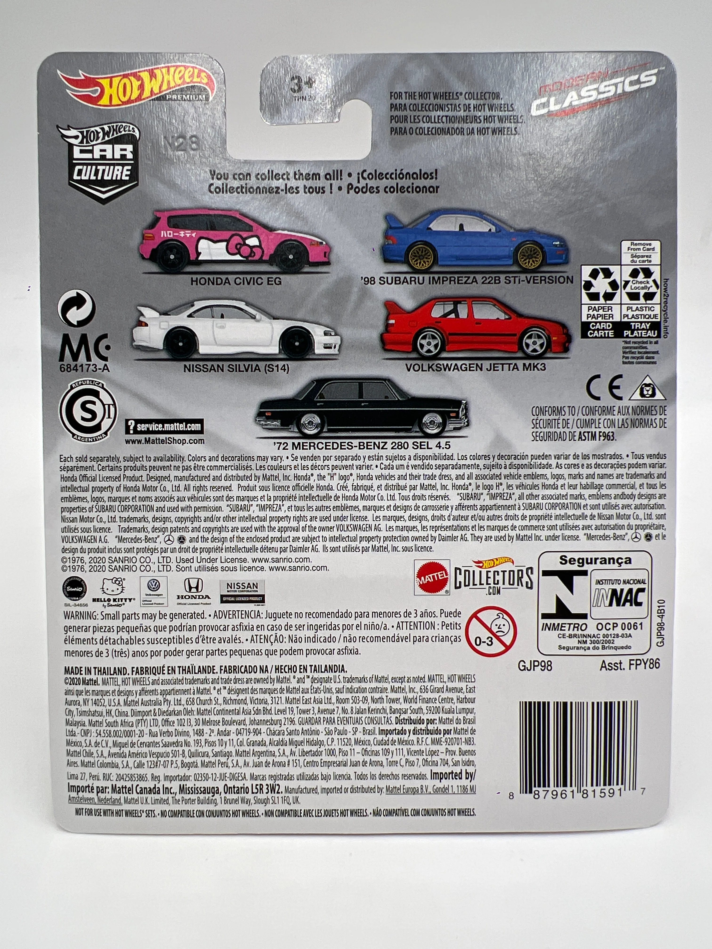 Hot Wheels Premium Modern Classics #4 Volkswagen Jetta MK3 Red W/Protector - Image 6