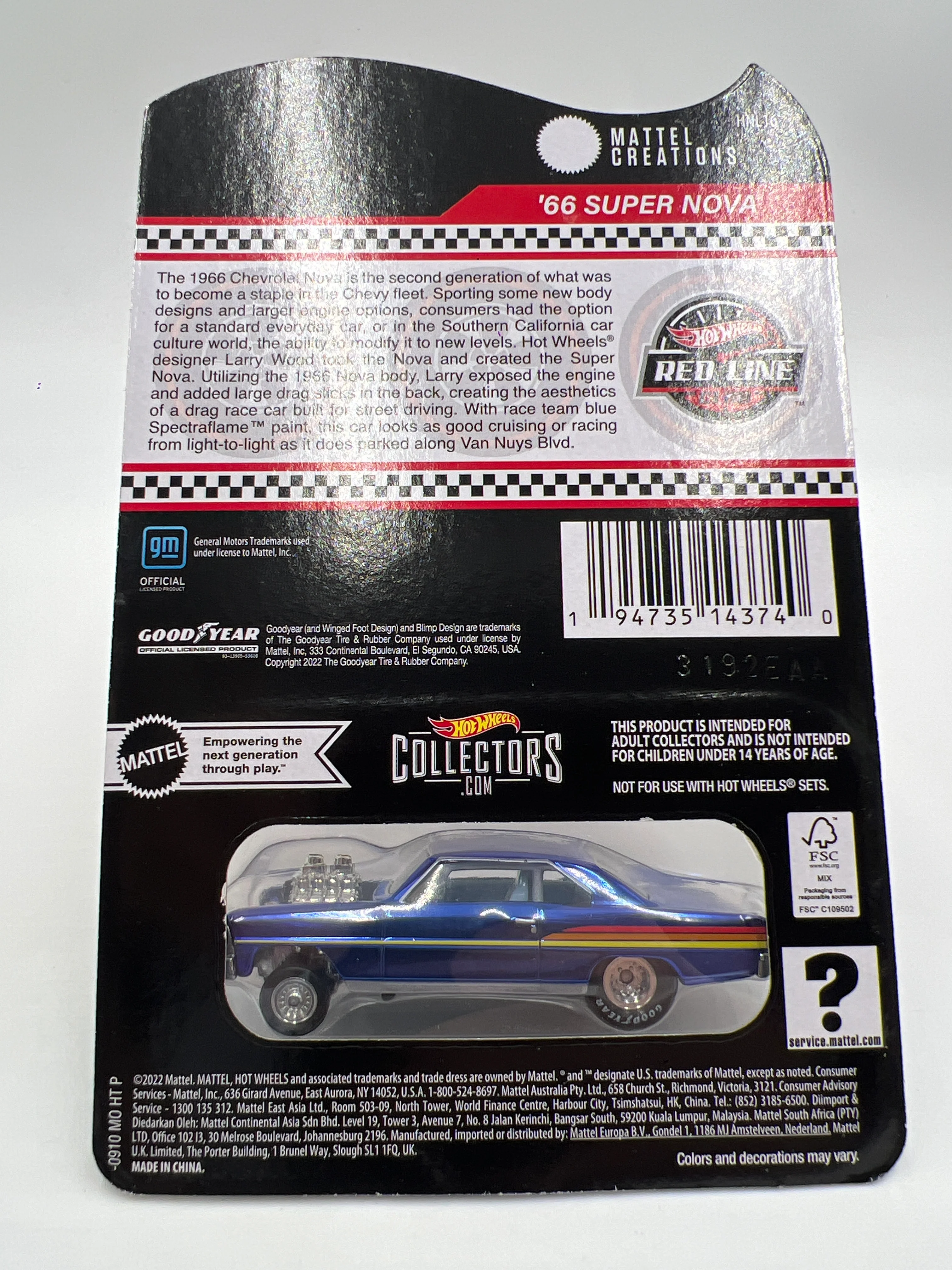 2023 Hot Wheels RLC 66 Super Nova Blue W/Protector - Image 6