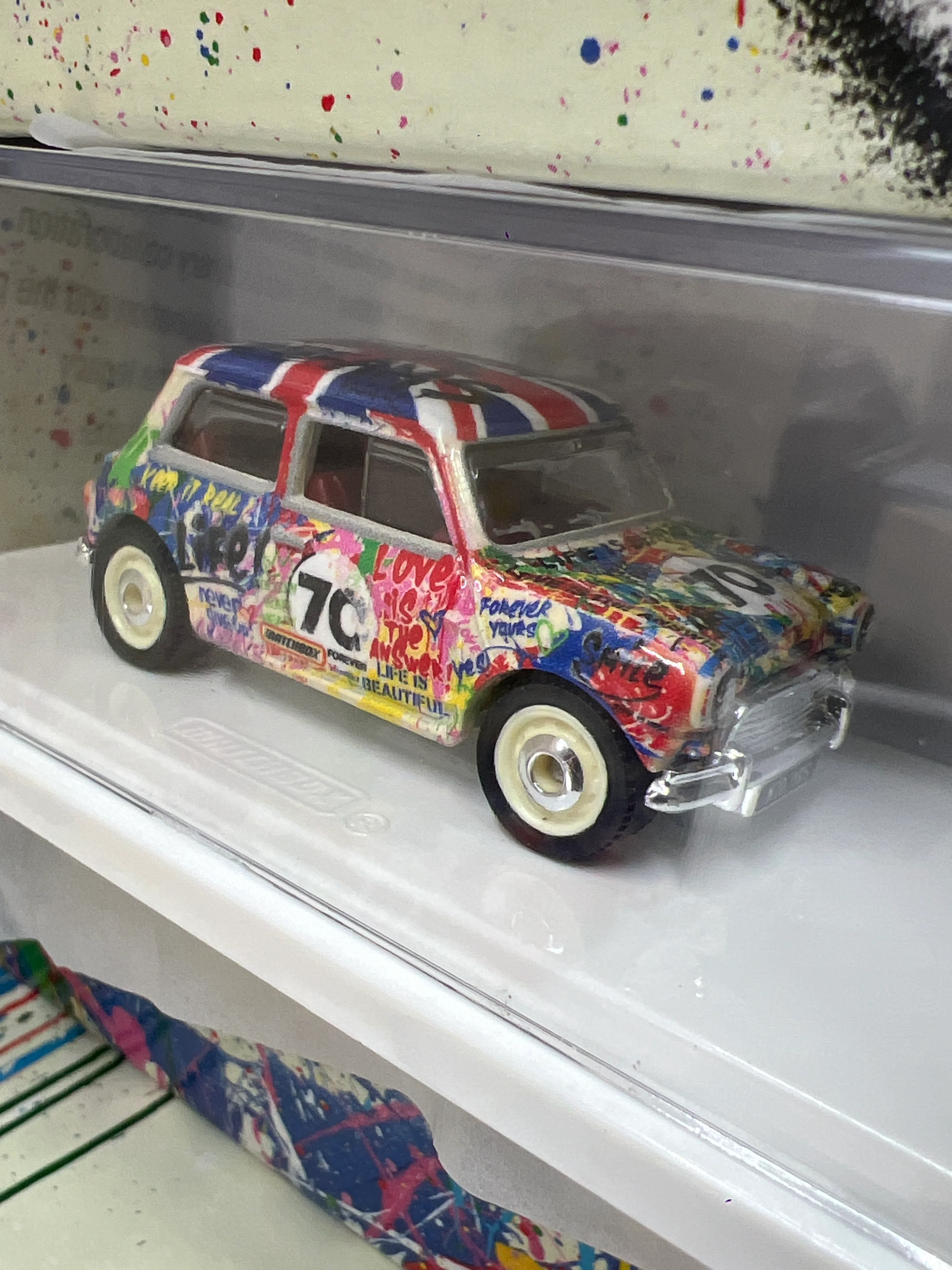 Matchbox 70th Anniversary Mattel Creations Mr. Brainwash Austin Mini Cooper S W/Box - Image 3