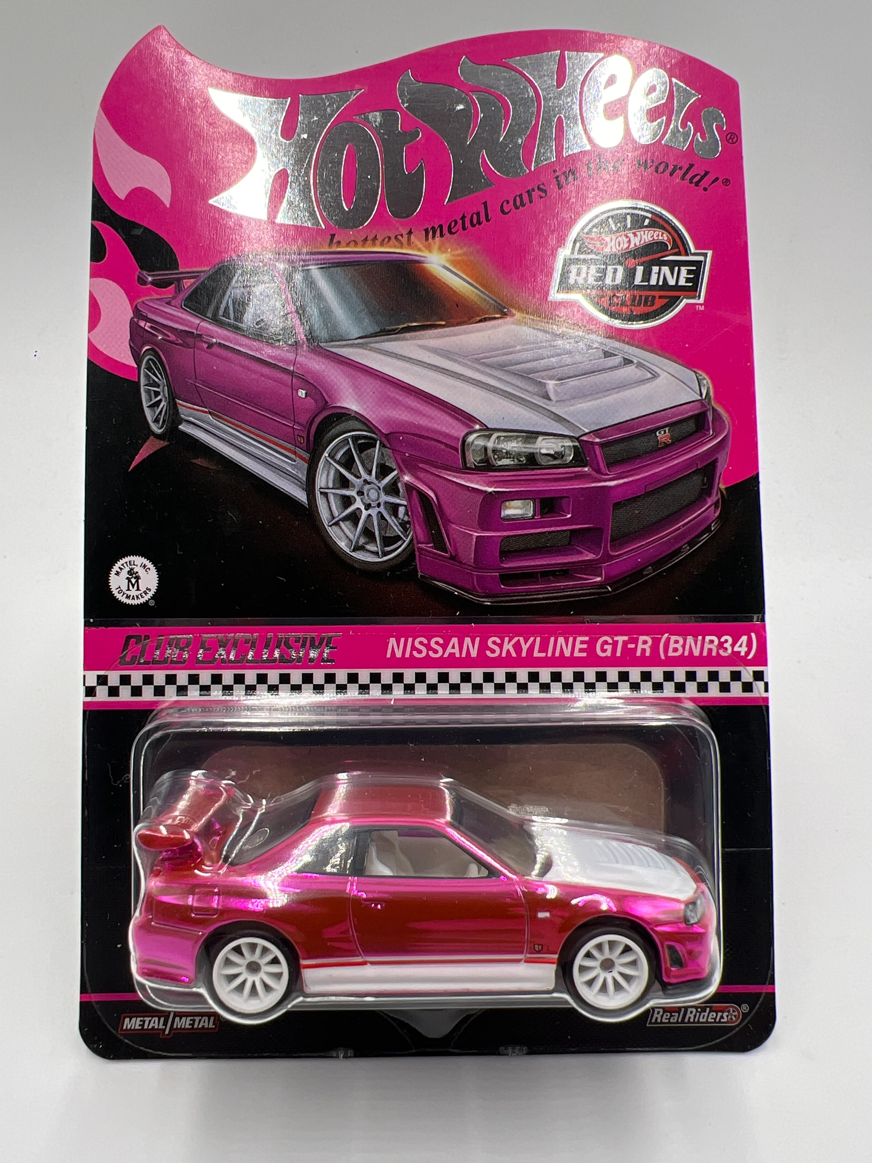2023 Hot Wheels RLC Club Exclusive Nissan Skyline GT-R BNR34 Pink W/Protector - Image 2