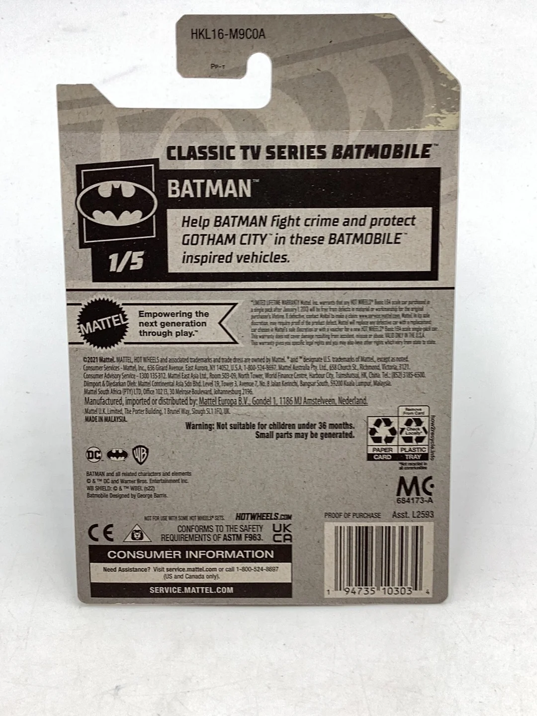 2023 hot wheels Super Treasure hunt #3 Classic TV Series Batmobile with Protector - Image 7