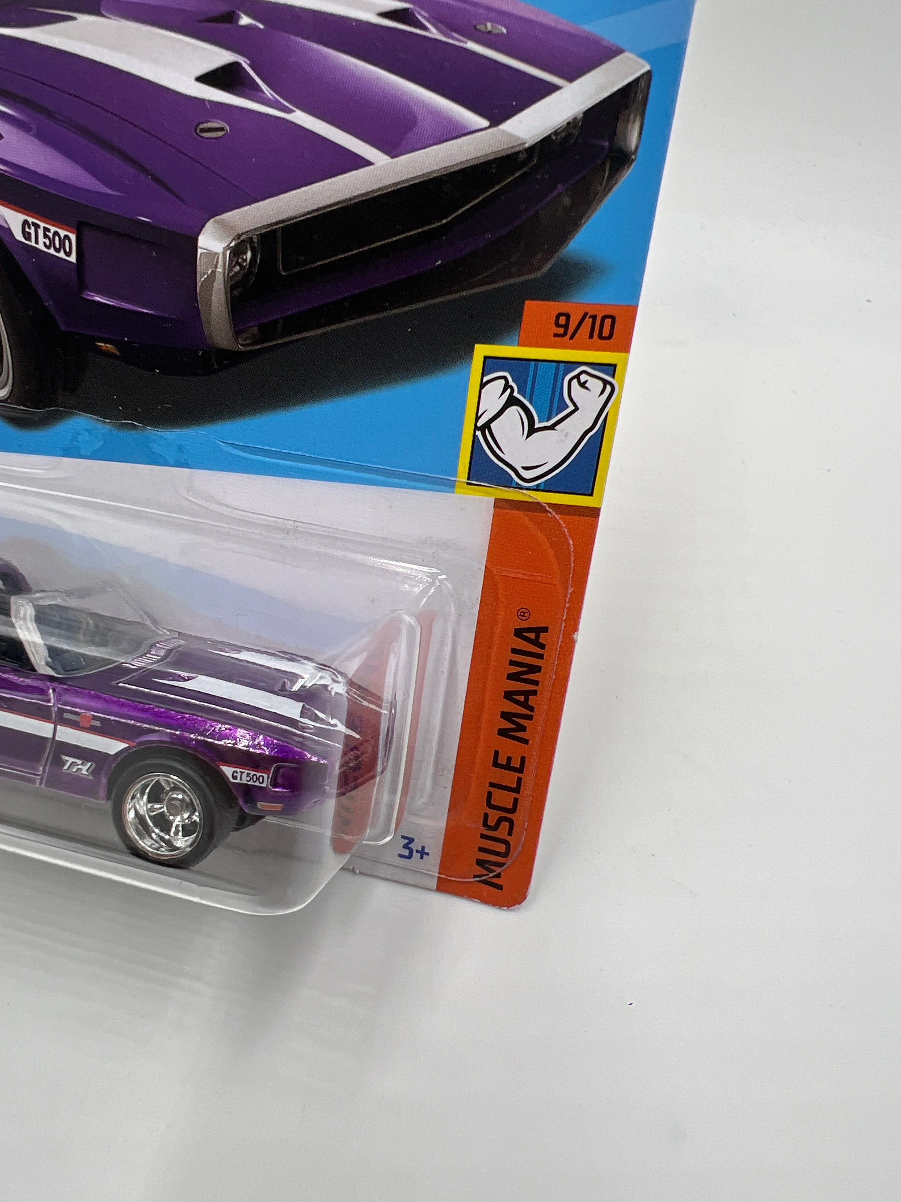 2023 Hot Wheels Super Treasure Hunt #195 69 Shelby GT-500 Purple W/Protector - Image 3