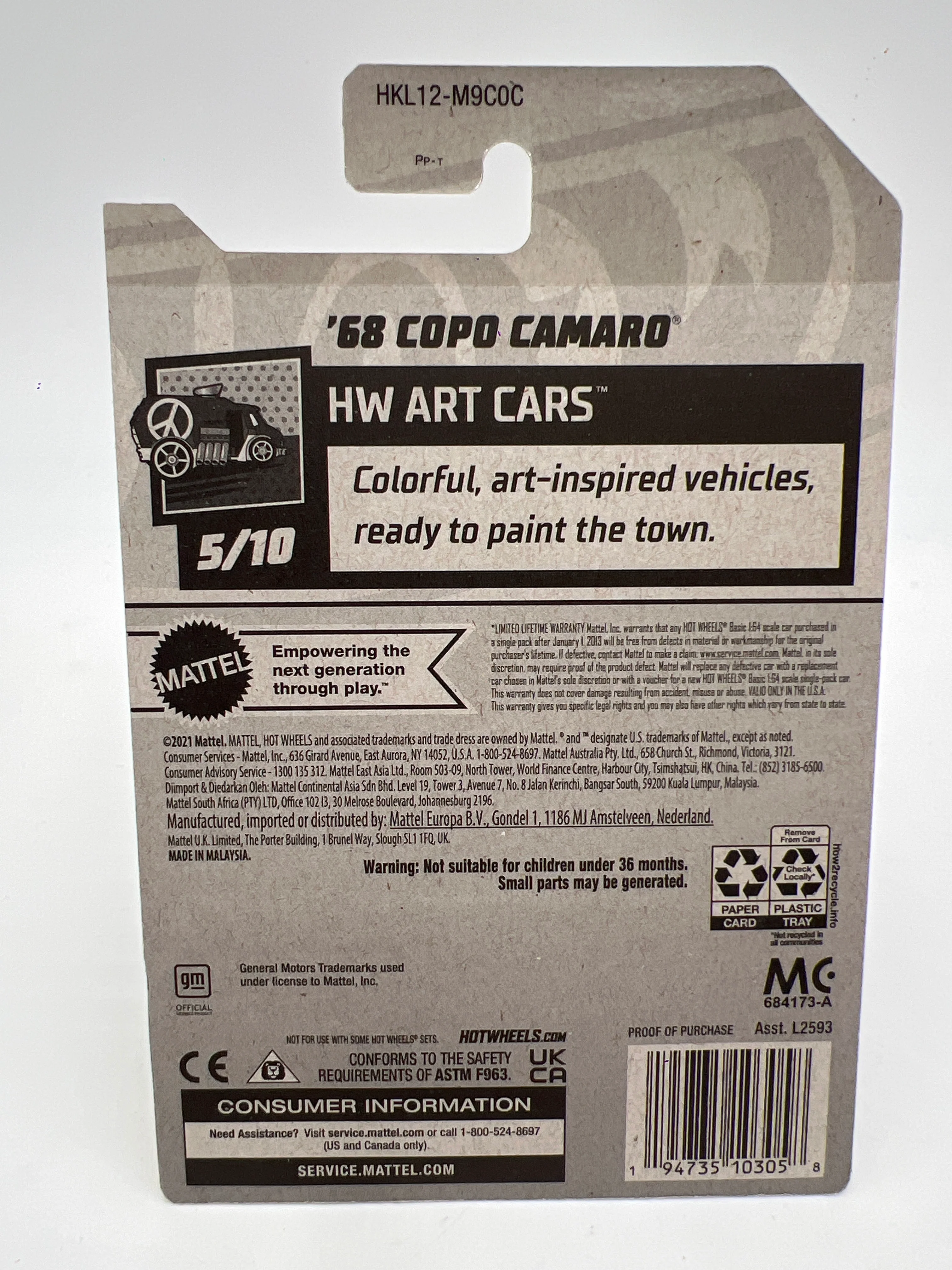 2023 Hot Wheels Super Treasure Hunt #63 68 Copo Camaro W/ Protector - Image 6