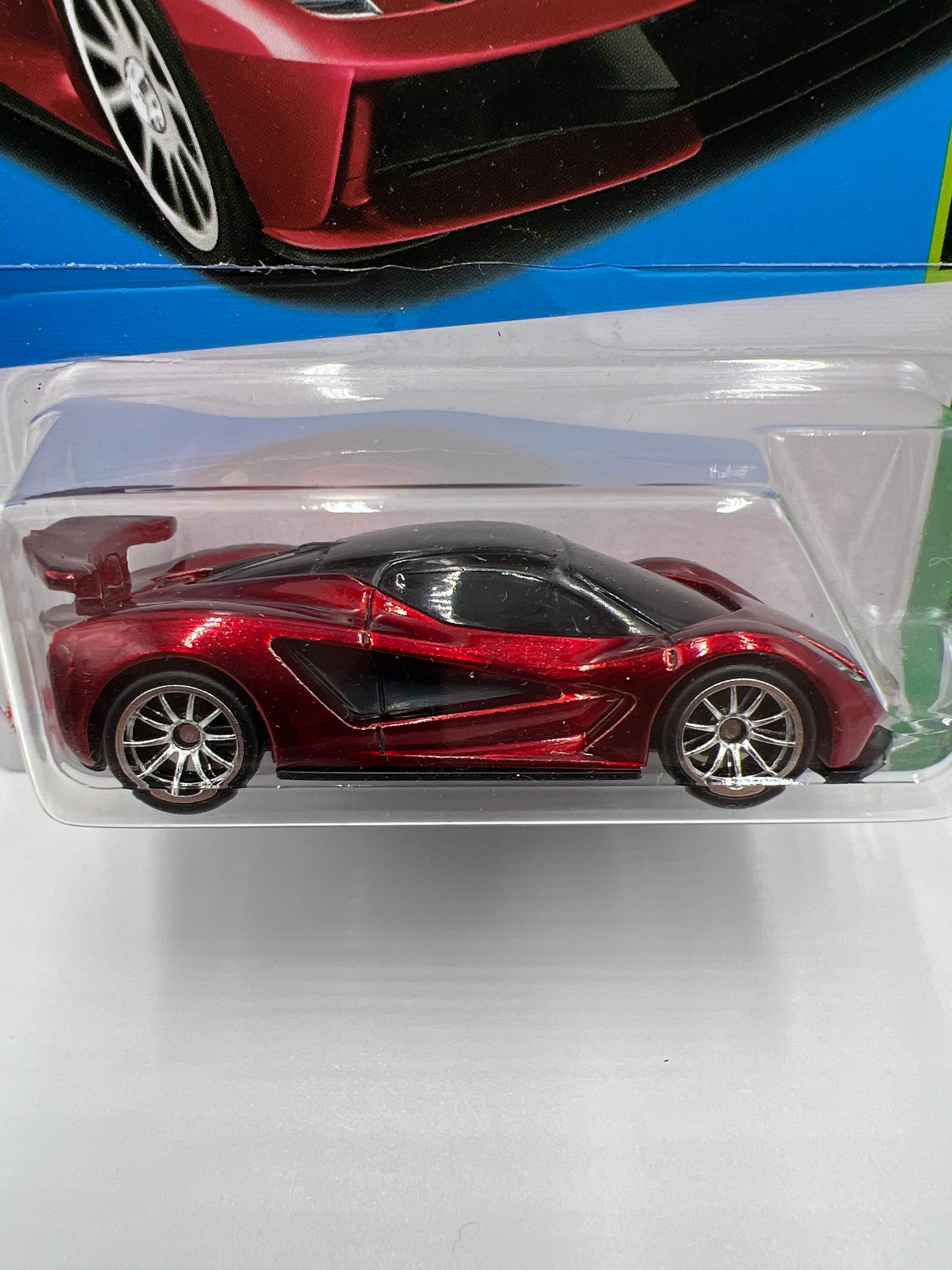 2023 Hot Wheels Super Treasure Hunt #84 Lotus Evija Red W/Protector 2 - Image 3