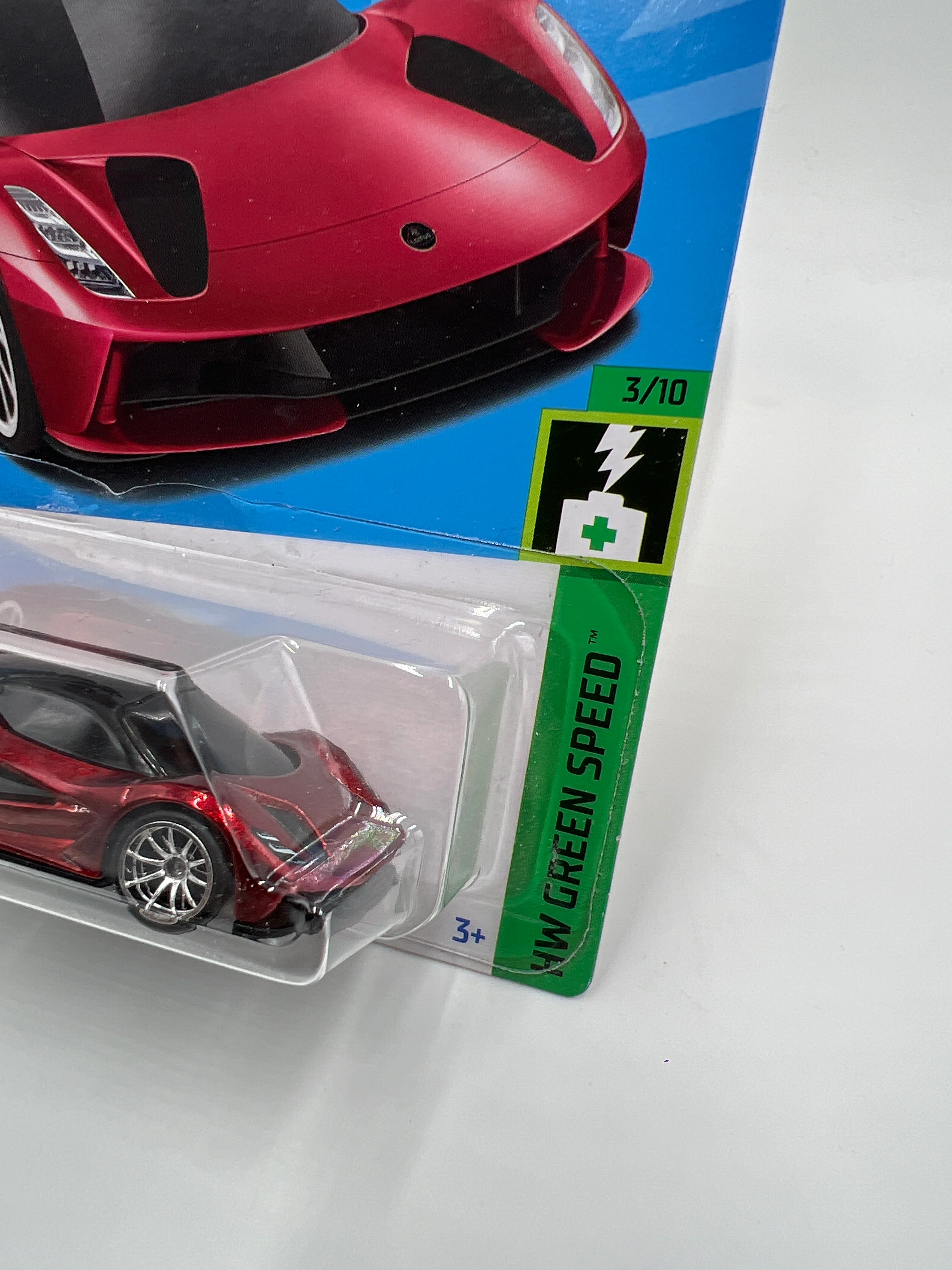 2023 Hot Wheels Super Treasure Hunt #84 Lotus Evija Red W/Protector Intl Card - Image 3