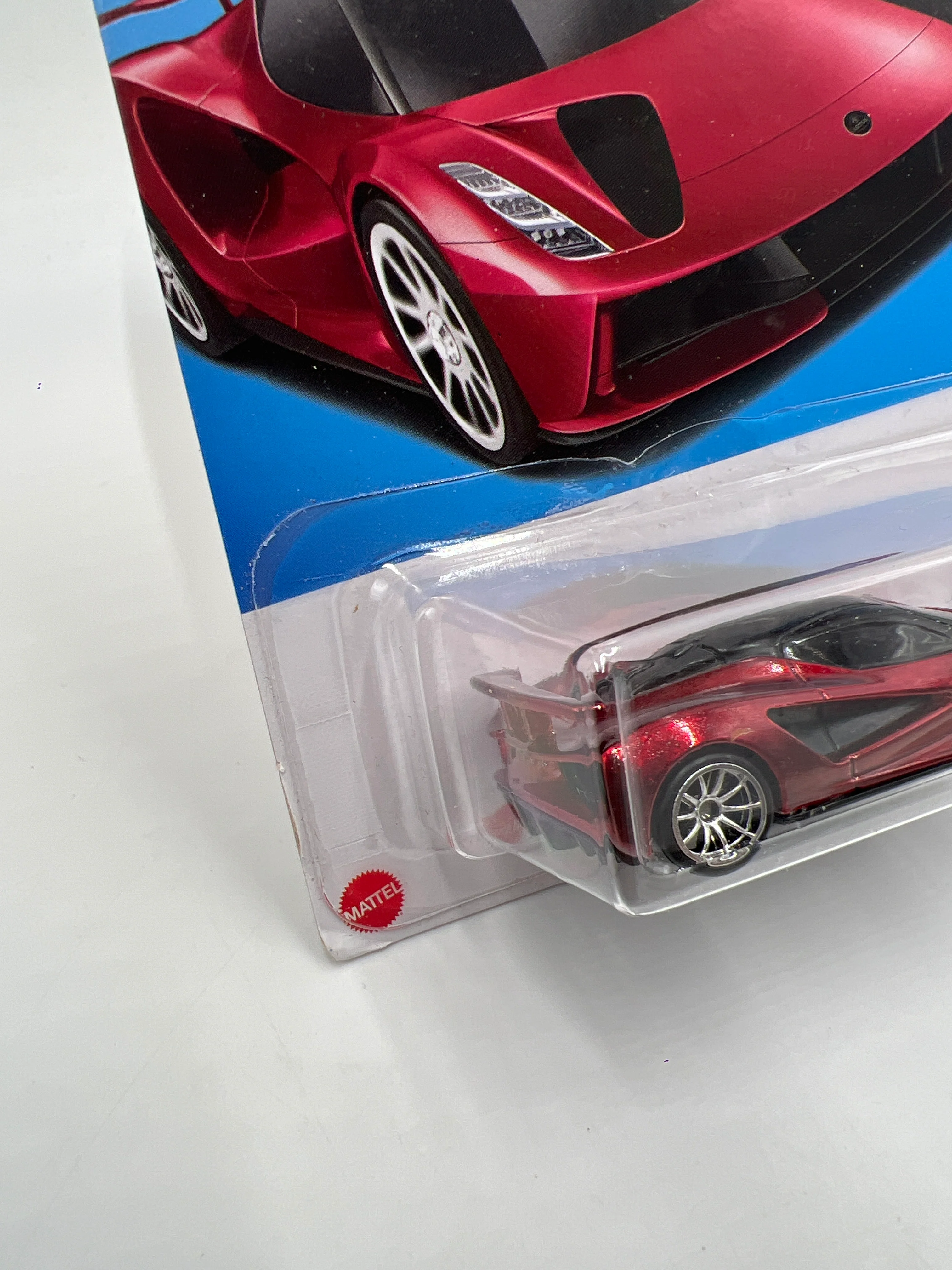 2023 Hot Wheels Super Treasure Hunt #84 Lotus Evija Red W/Protector Intl Card - Image 5