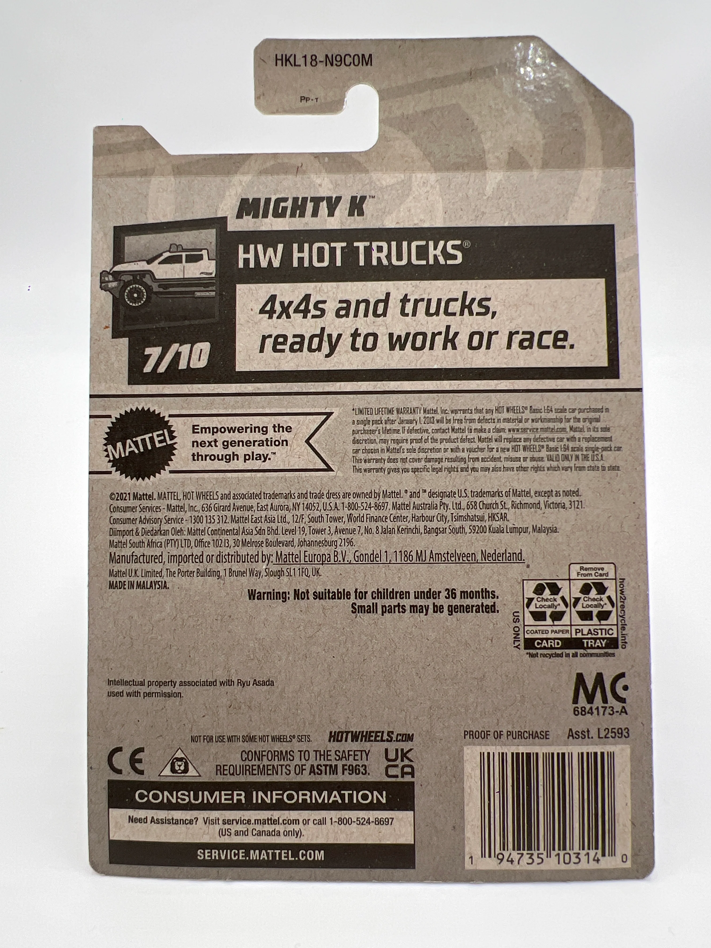2023 Hot Wheels Super Treasure Hunt #214 Mighty K W/ Protector - Image 6