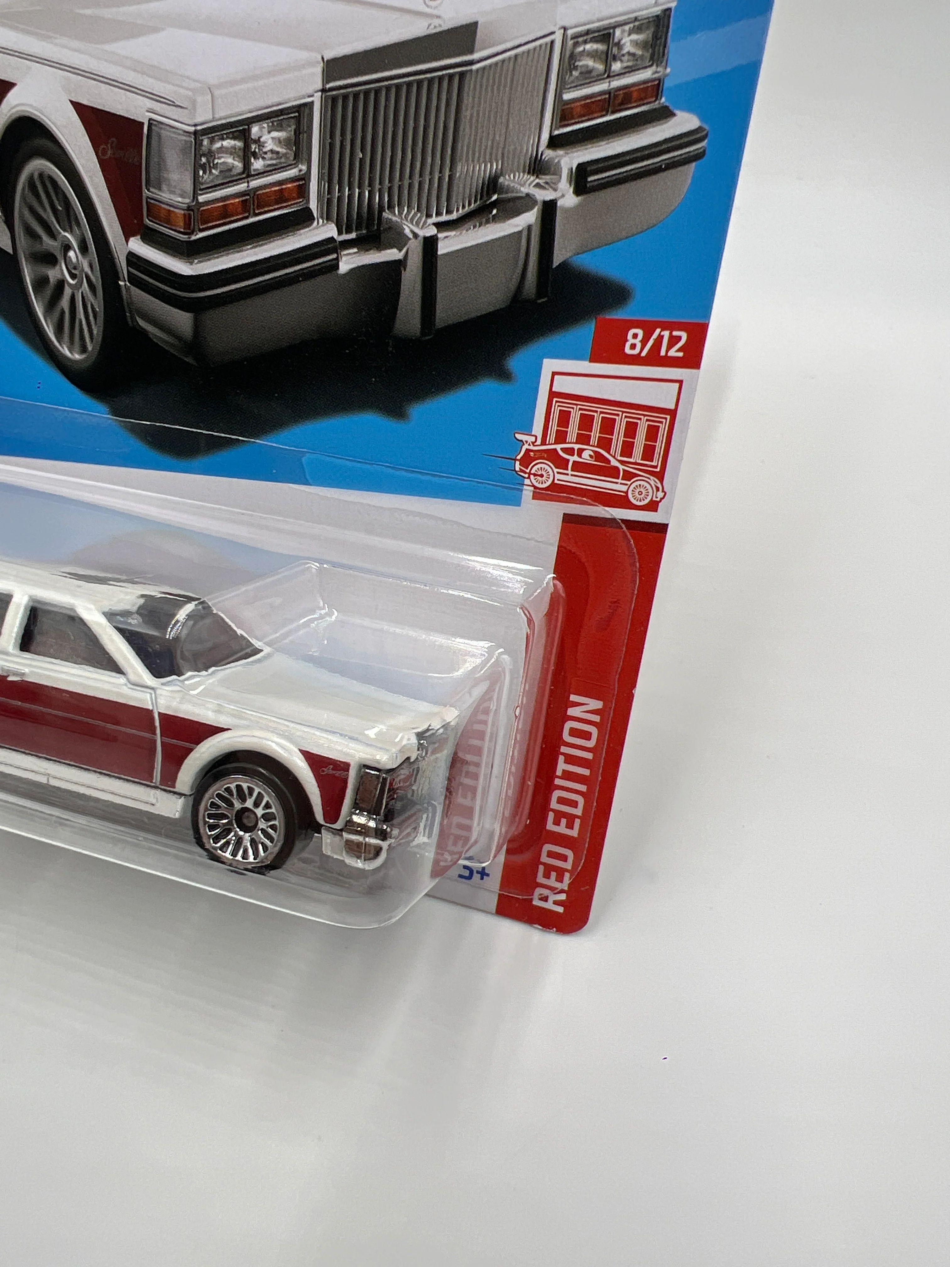 2023 Hot Wheels Target Exclusive Red Edition #75 82 Cadillac Seville White/Red - Image 3