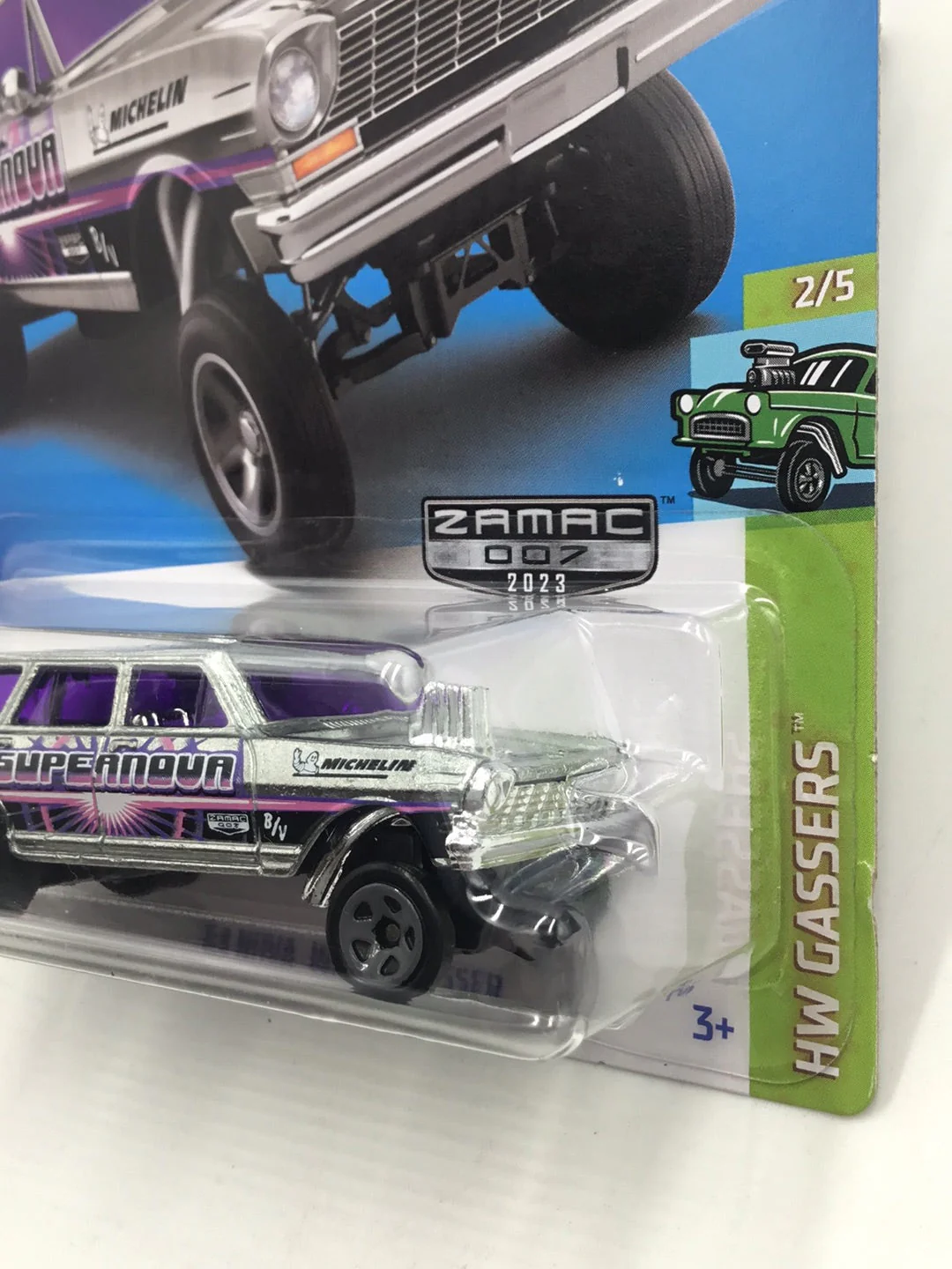 2023 Hot Wheels Zamac #145 1964 Nova Gasser Zamac #7 145A - Image 4