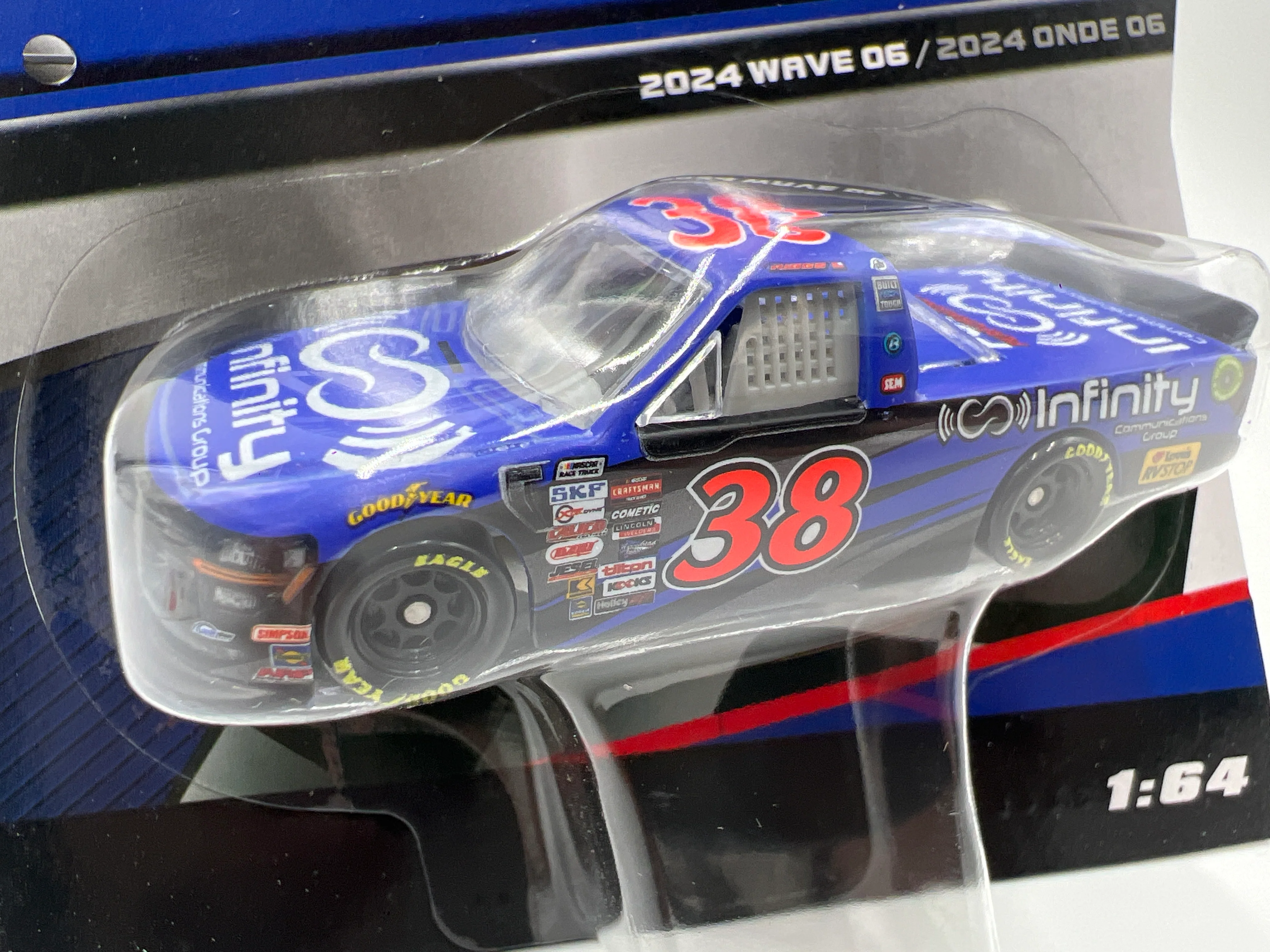 2024 Nascar Authentics Wave 6 #38 Layne Riggs Blue - Image 3