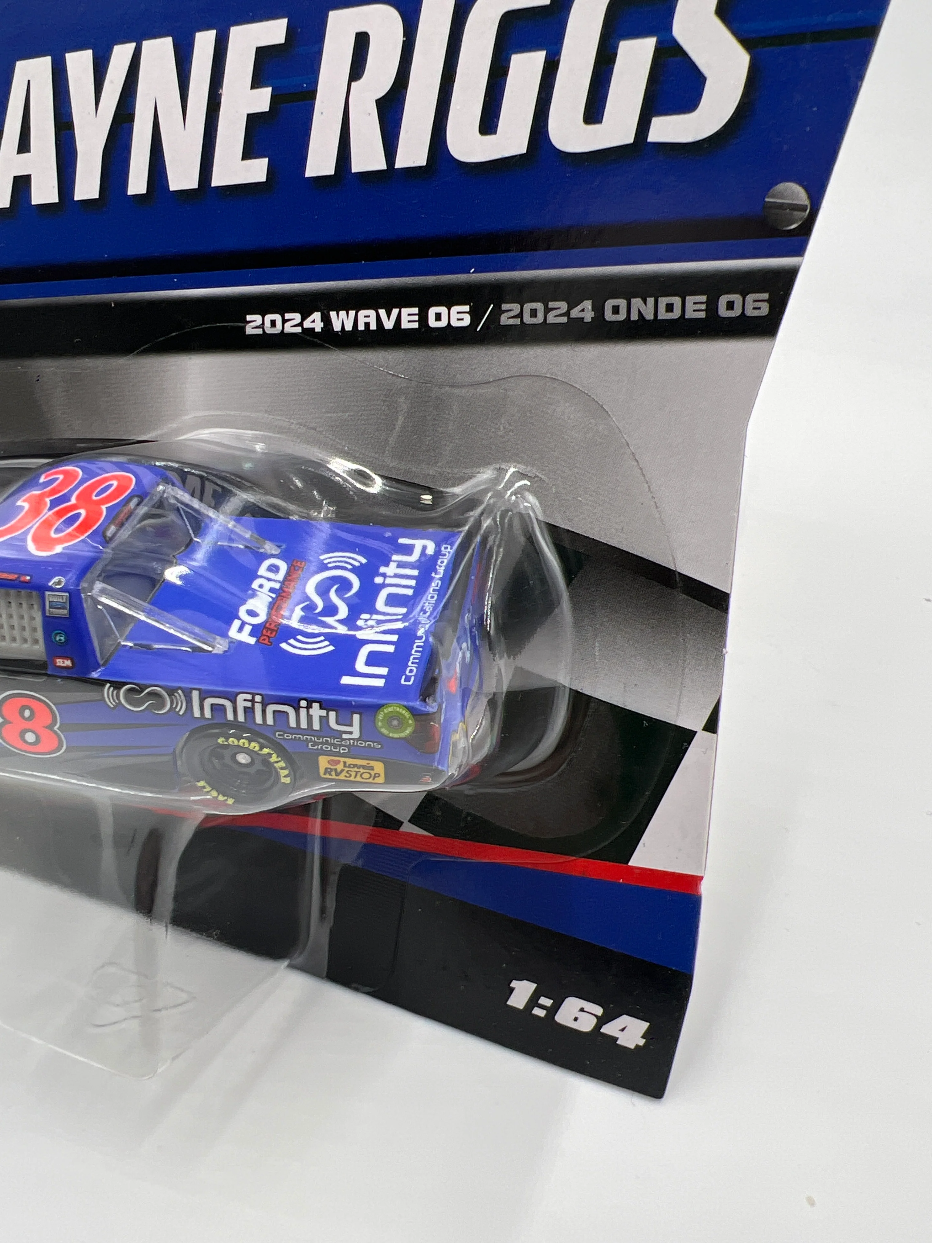 2024 Nascar Authentics Wave 6 #38 Layne Riggs Blue - Image 4