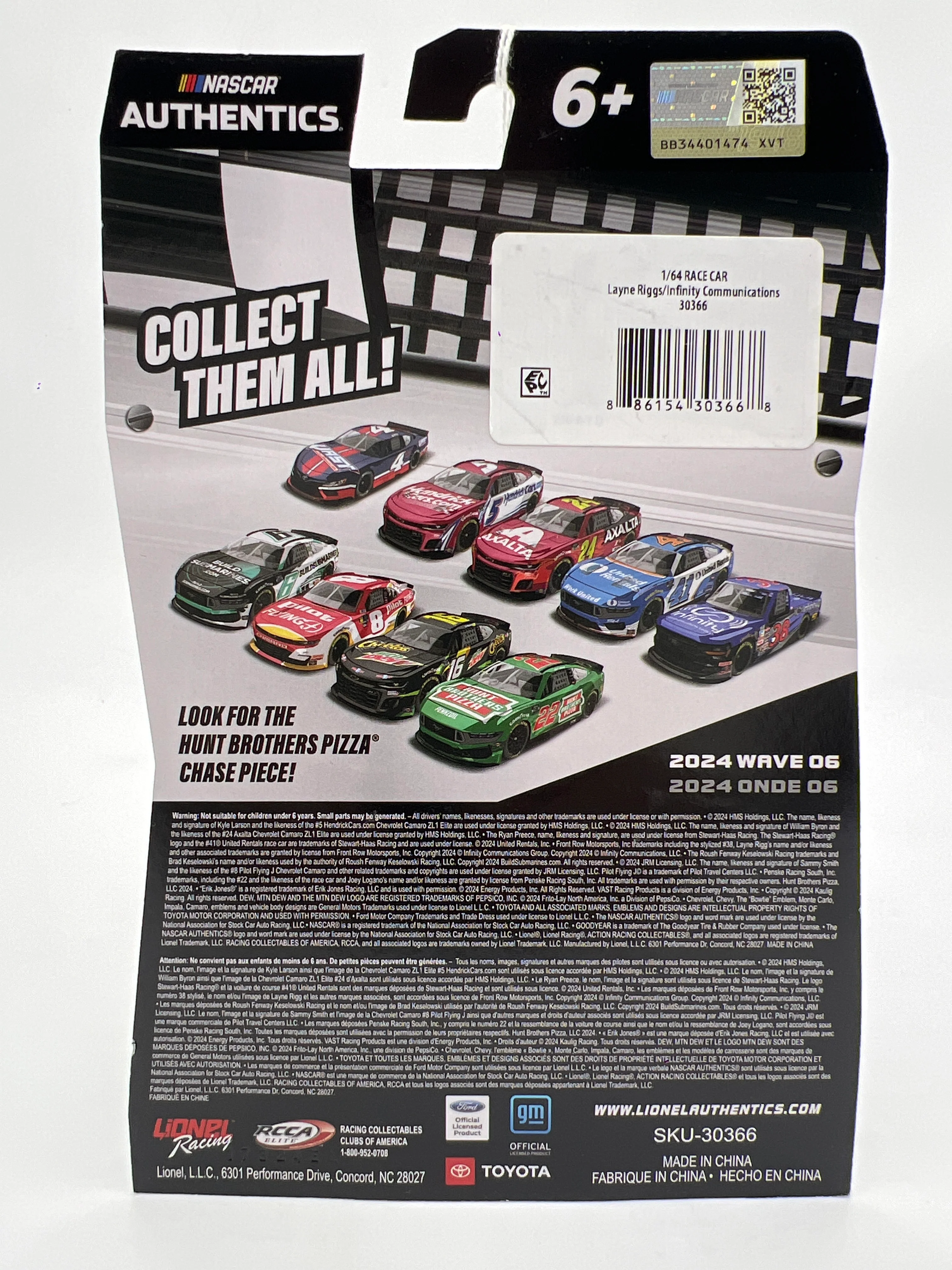 2024 Nascar Authentics Wave 6 #38 Layne Riggs Blue - Image 7