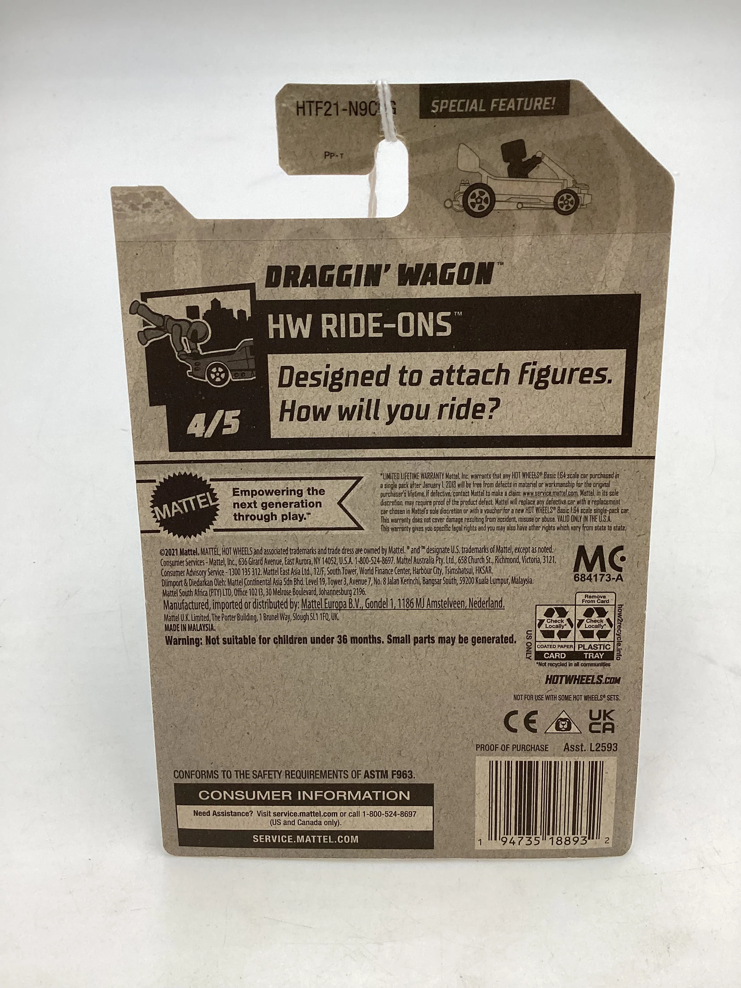 2024 Hot Wheels #141 Draggin Wagon Treasure Hunt 277D - Image 6