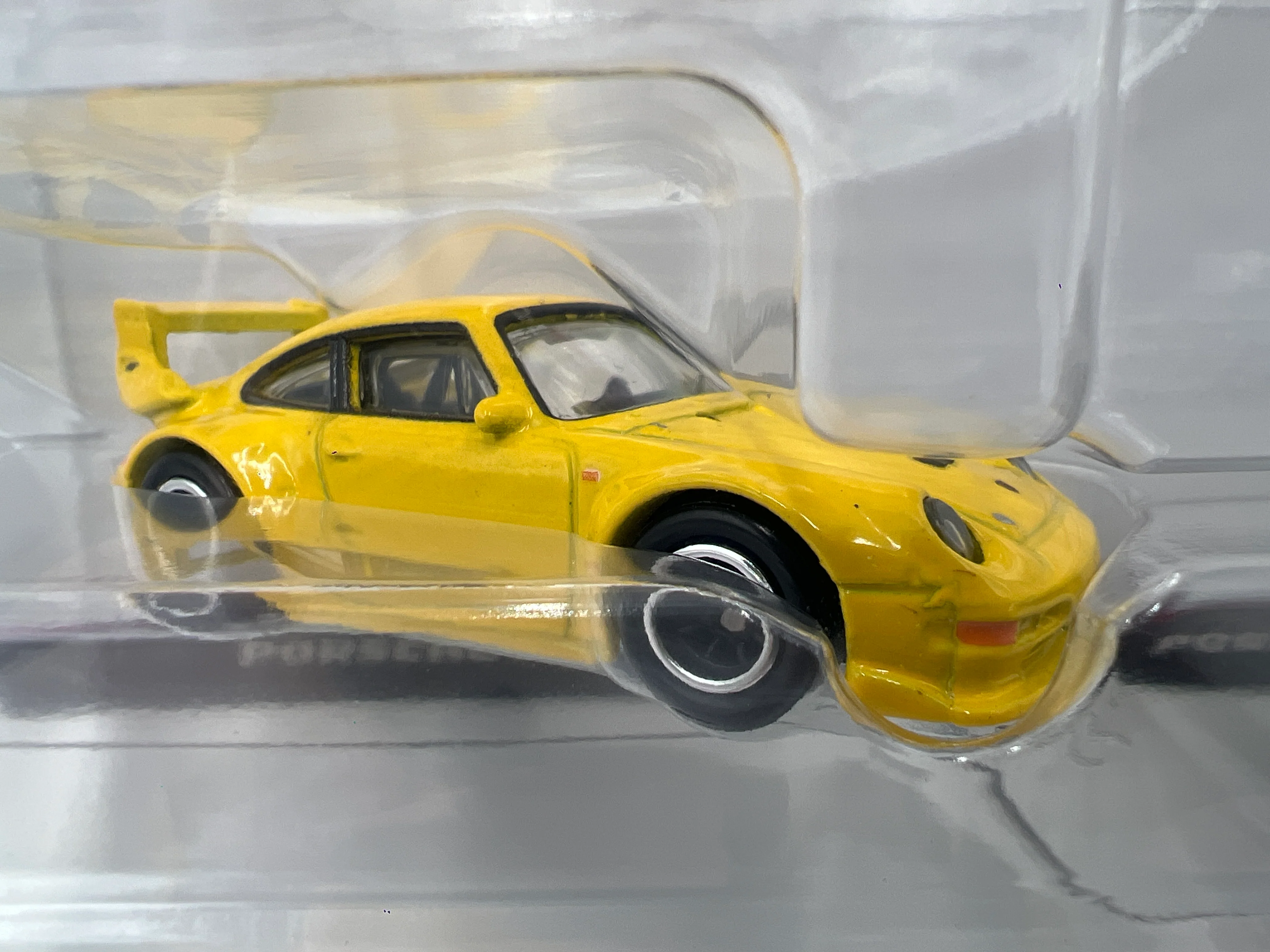 2025 Hot Wheels Car Culture Target 2 Pack Porsche 993 GT2 Yellow & Porsche 718 Cayman GT4 Gray 281B - Image 3