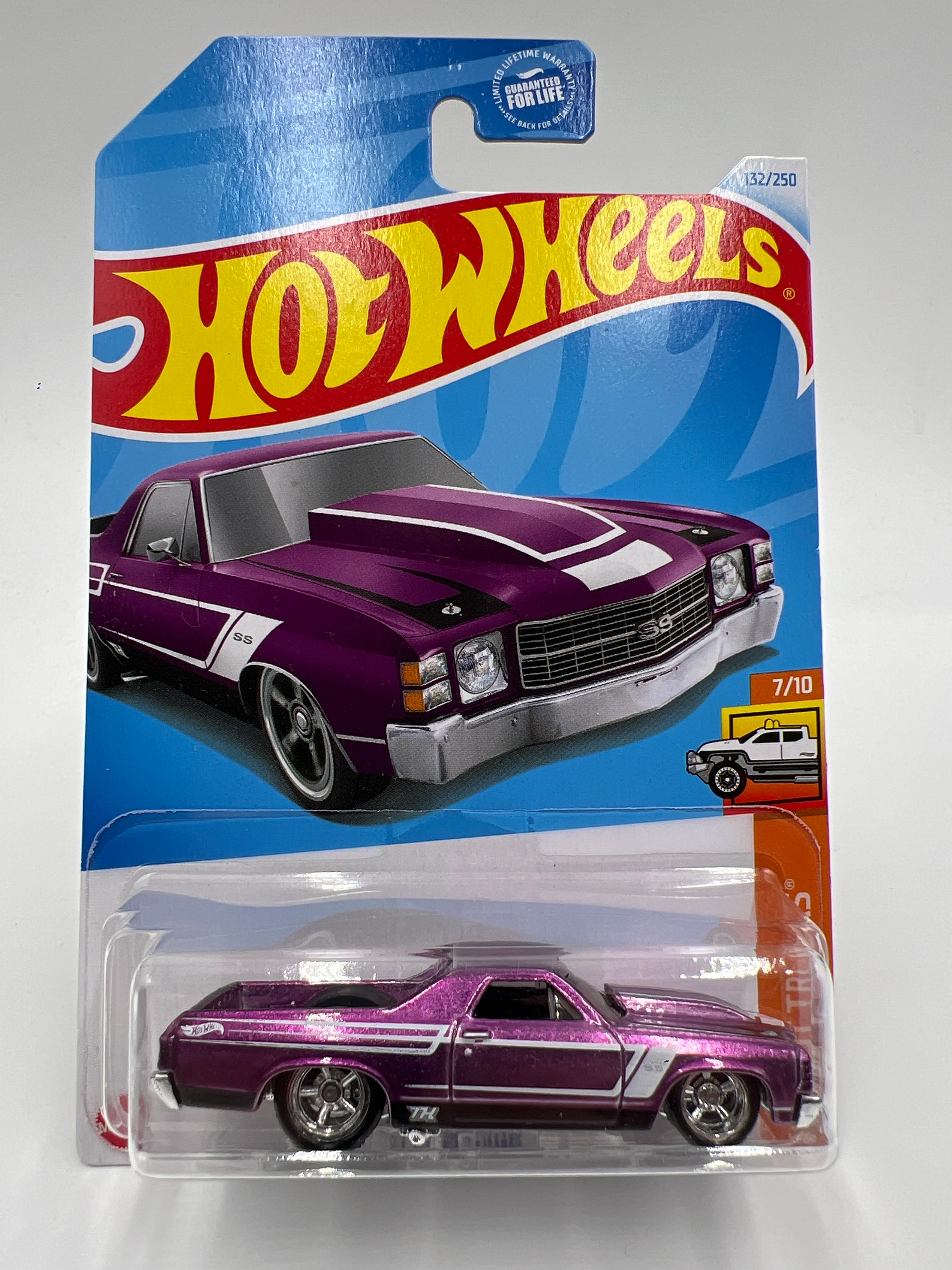 2024 Hot Wheels F Case Super Treasure Hunt #132 72 El Camino Purple W/Protector #2 - Image 2
