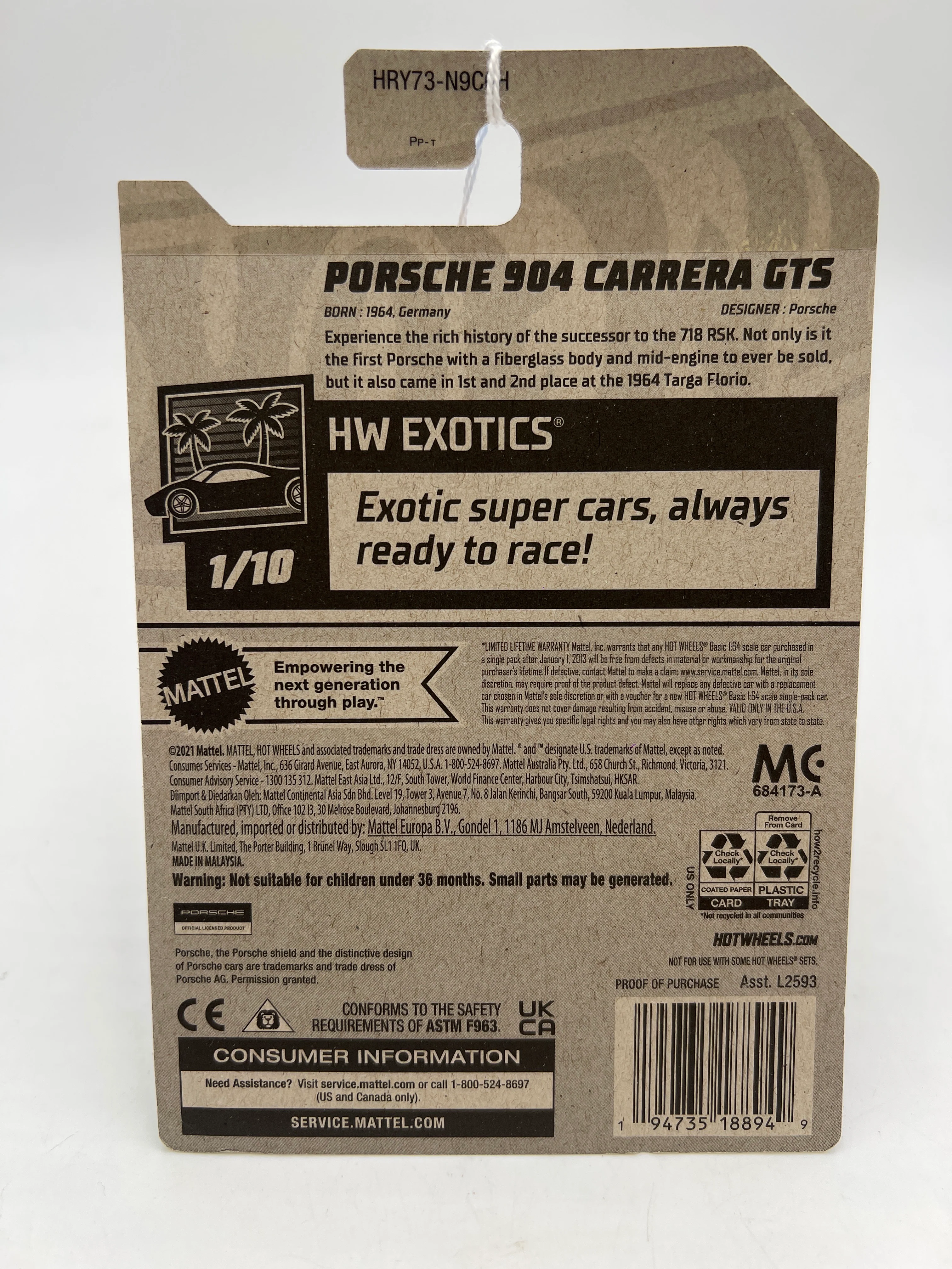 2024 Hot Wheels H Case #158 Porsche 904 Carrera GTS 100G - Image 5