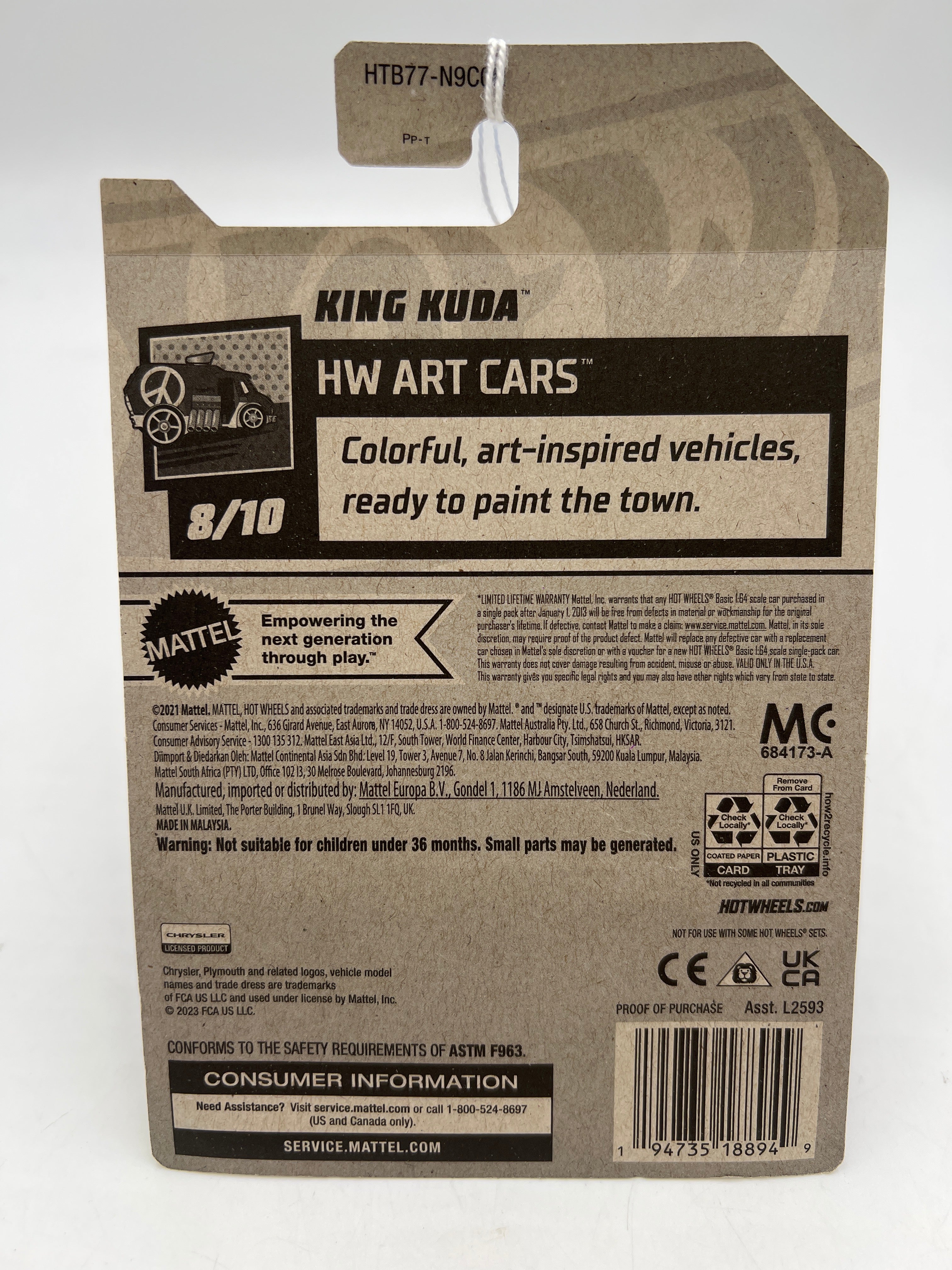 2024 Hot Wheels H Case #152 King Kuda White 55C - Image 6