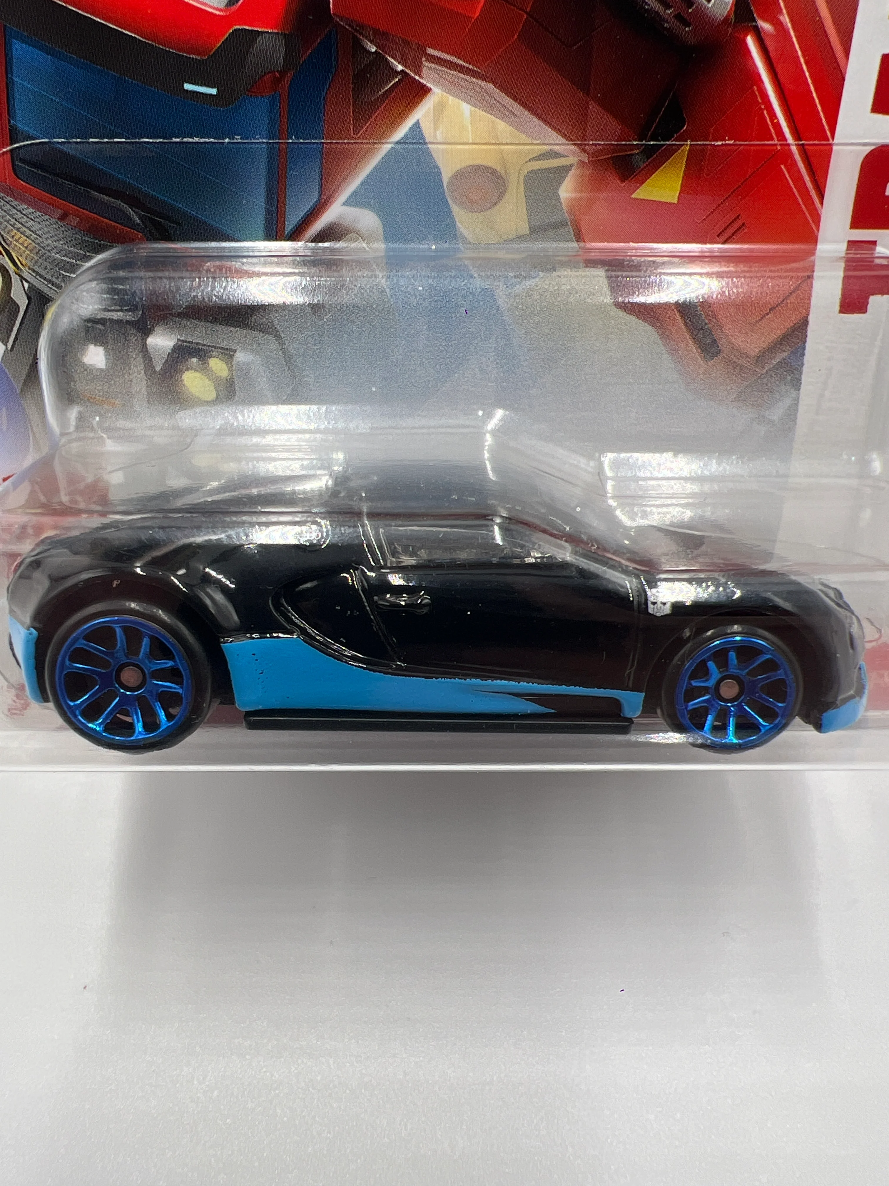 2024 Hot Wheels Transformers #4 Bugatti Veyron Black/Blue 159i - Image 3