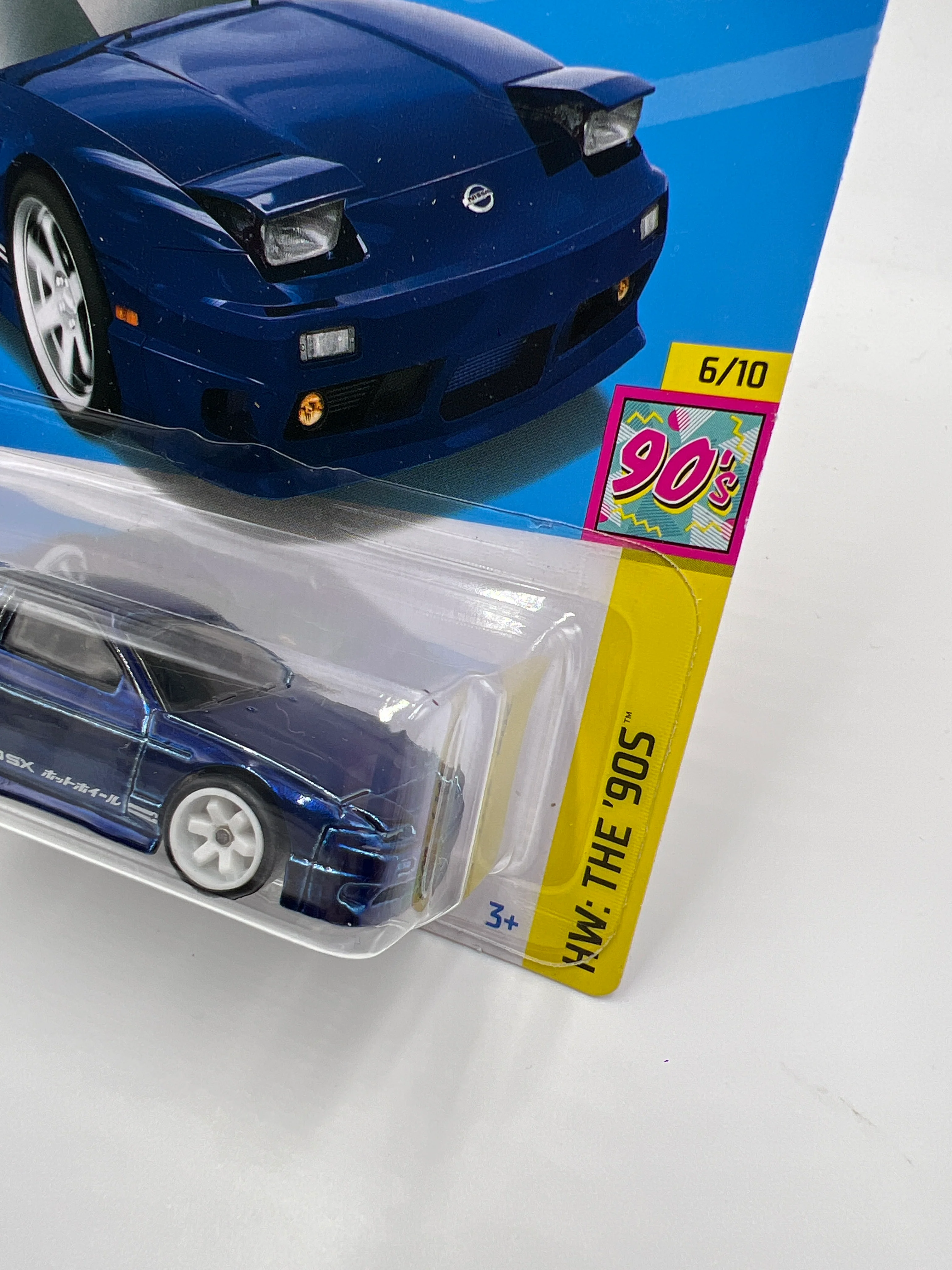2024 Hot Wheels M Case Super Treasure Hunt #211 96 Nissan 180SX Type X Blue W/Protector - Image 4
