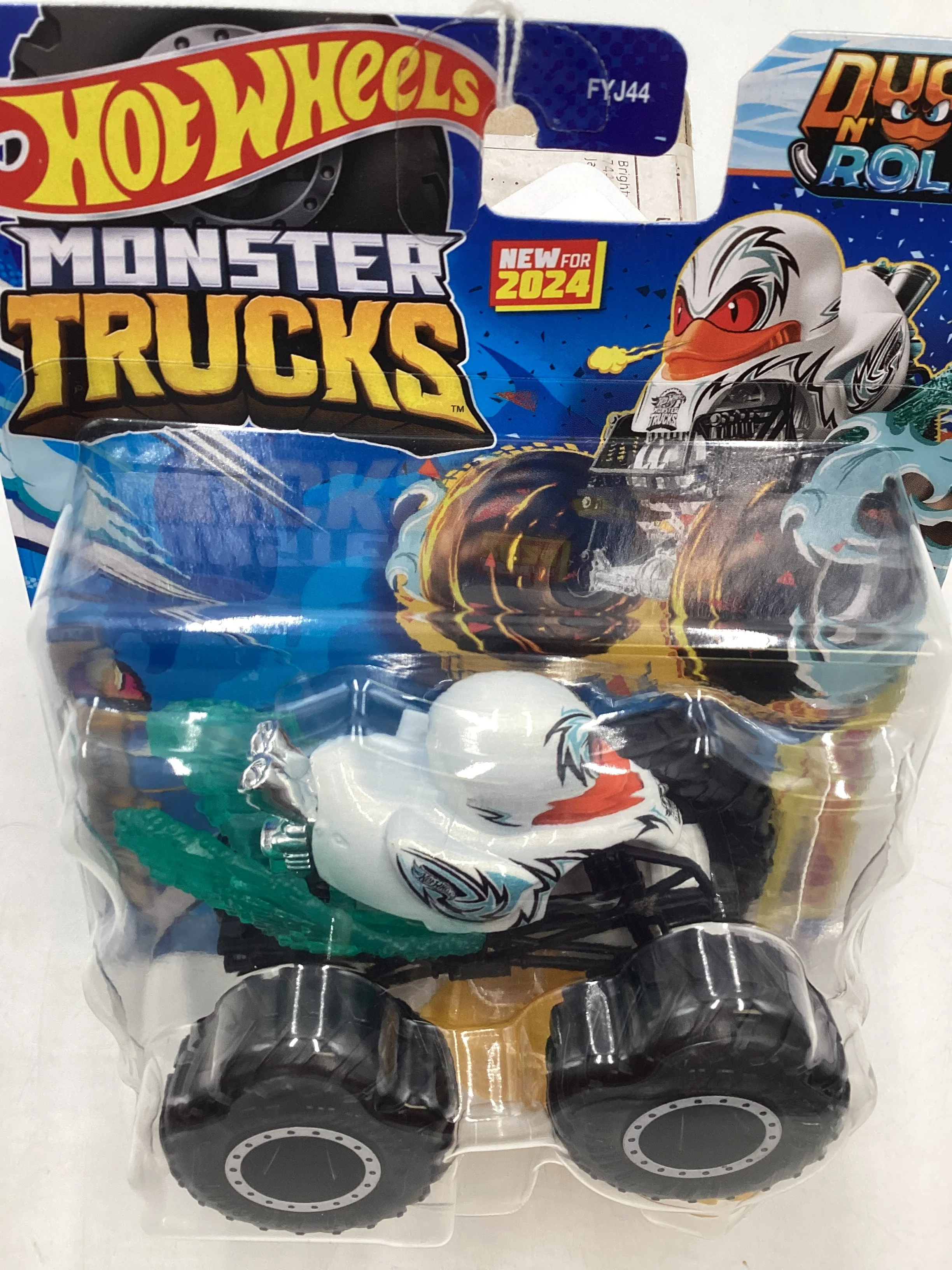 2024 Hot Wheels Monster Trucks #11 Duck N Roll White 134B - Image 6