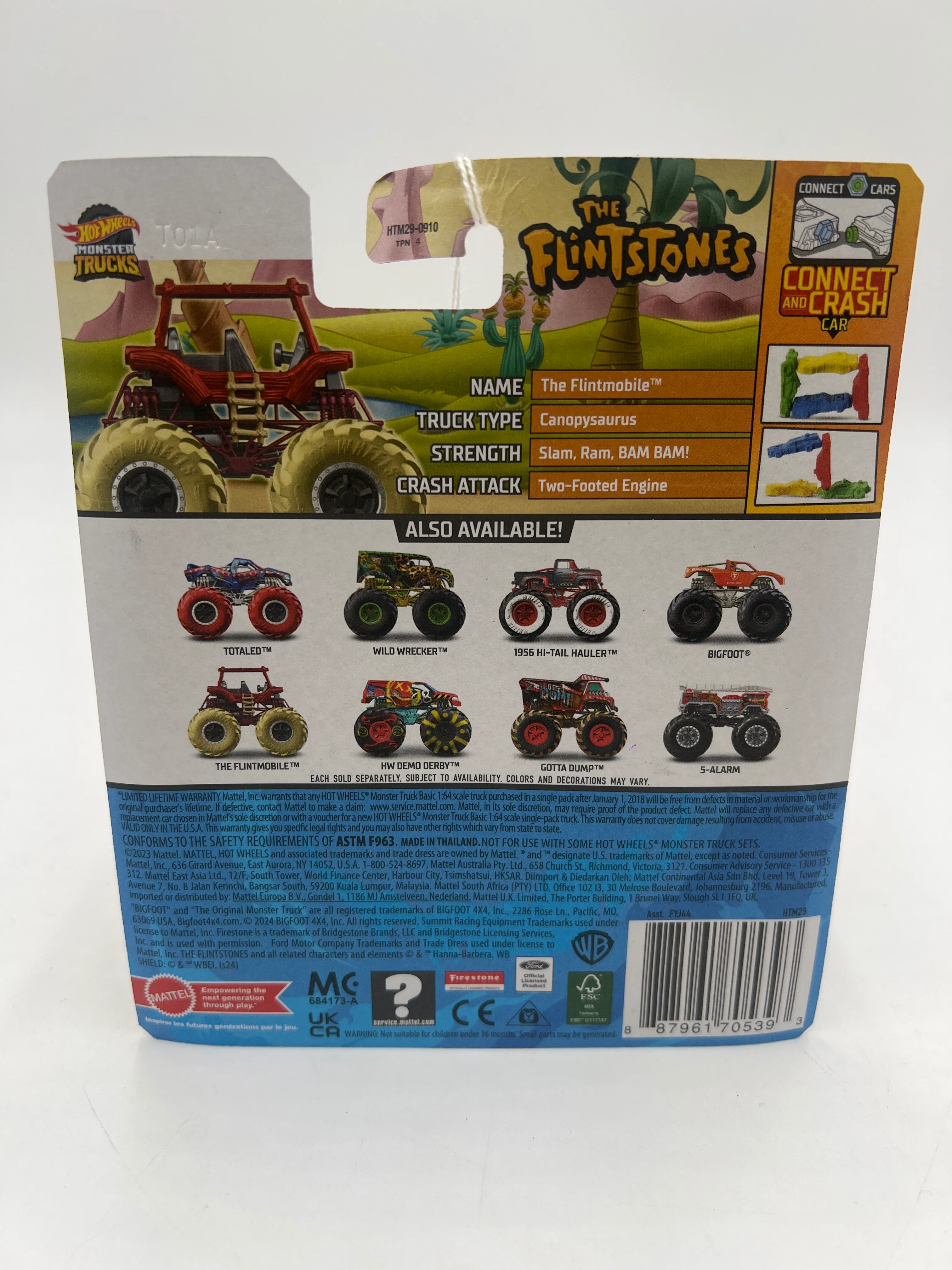 2024 Hot Wheels Monster Trucks The Flintstones 134H - Image 6