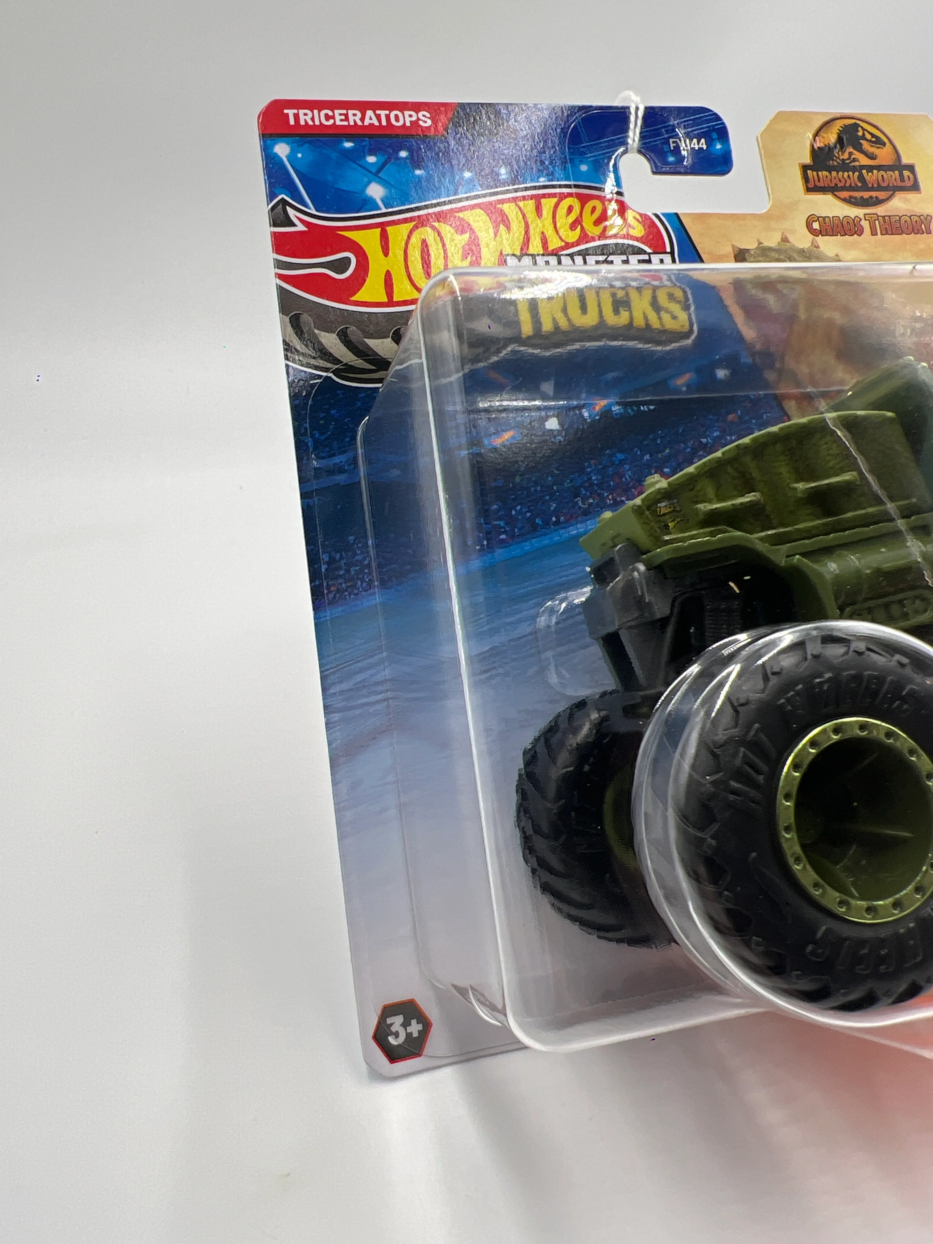 2025 Hot Wheels Monster Trucks Jurassic World Chaos Theory Triceratops Green 133E - Image 5