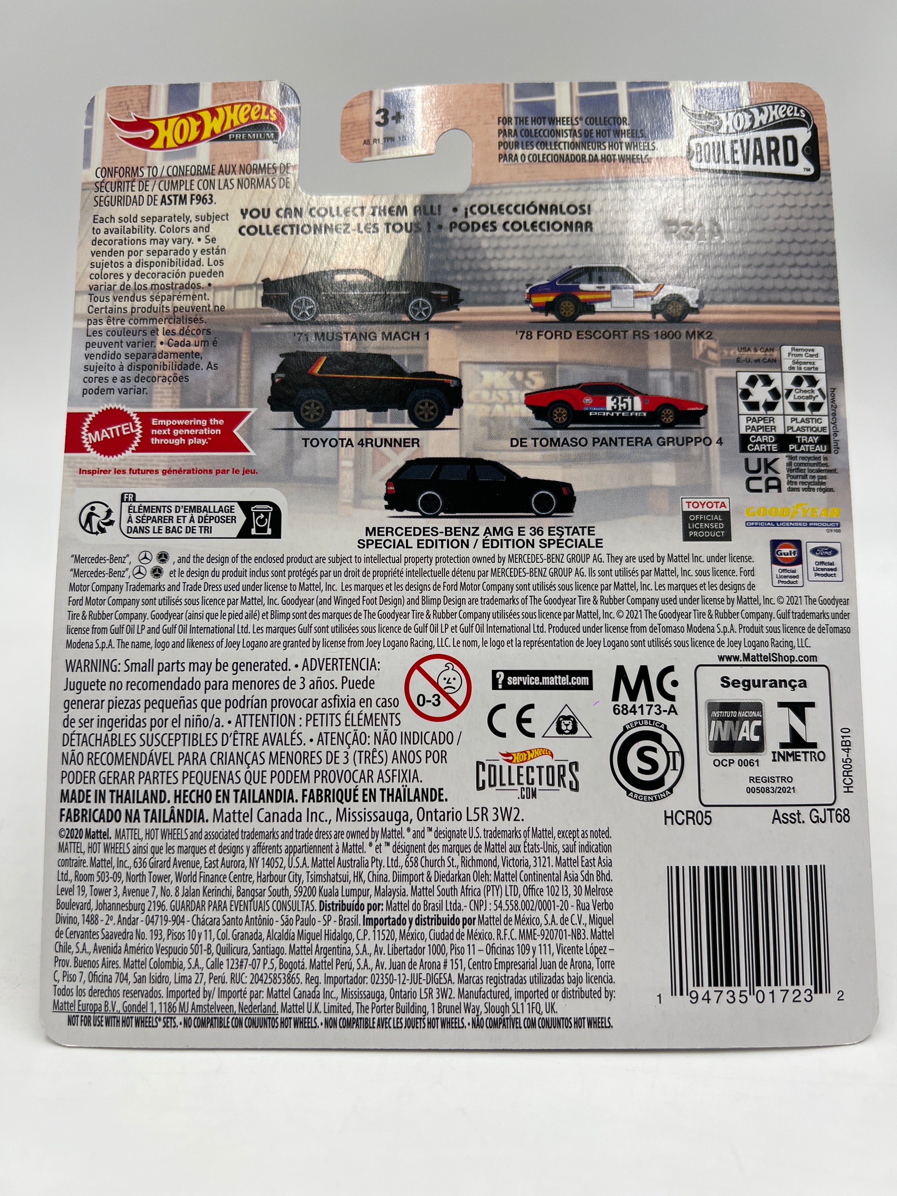 Hot Wheels Premium Boulevard #60 Mercedes-Benz AMG E 36 Estate Special Edition Black W/Protector - Image 7
